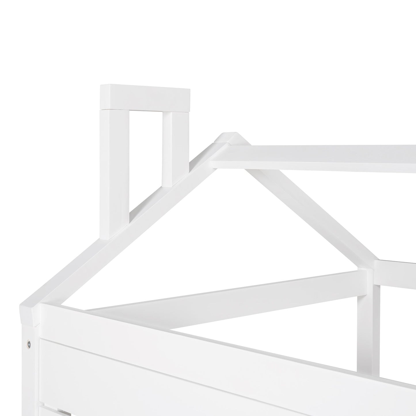 Twin Size Classic House Bed With Twin Size Trundle - White - The Sleep Loft - Online Mattress Showroom NYC