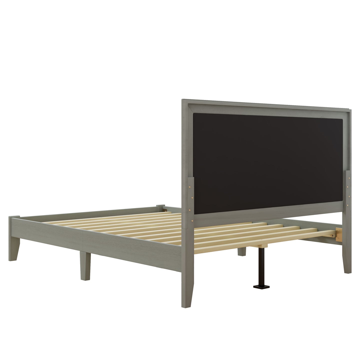 Mid Century Modern Platform Bed With Upholstered Headboard - The Sleep Loft - Online Mattress Showroom NYC