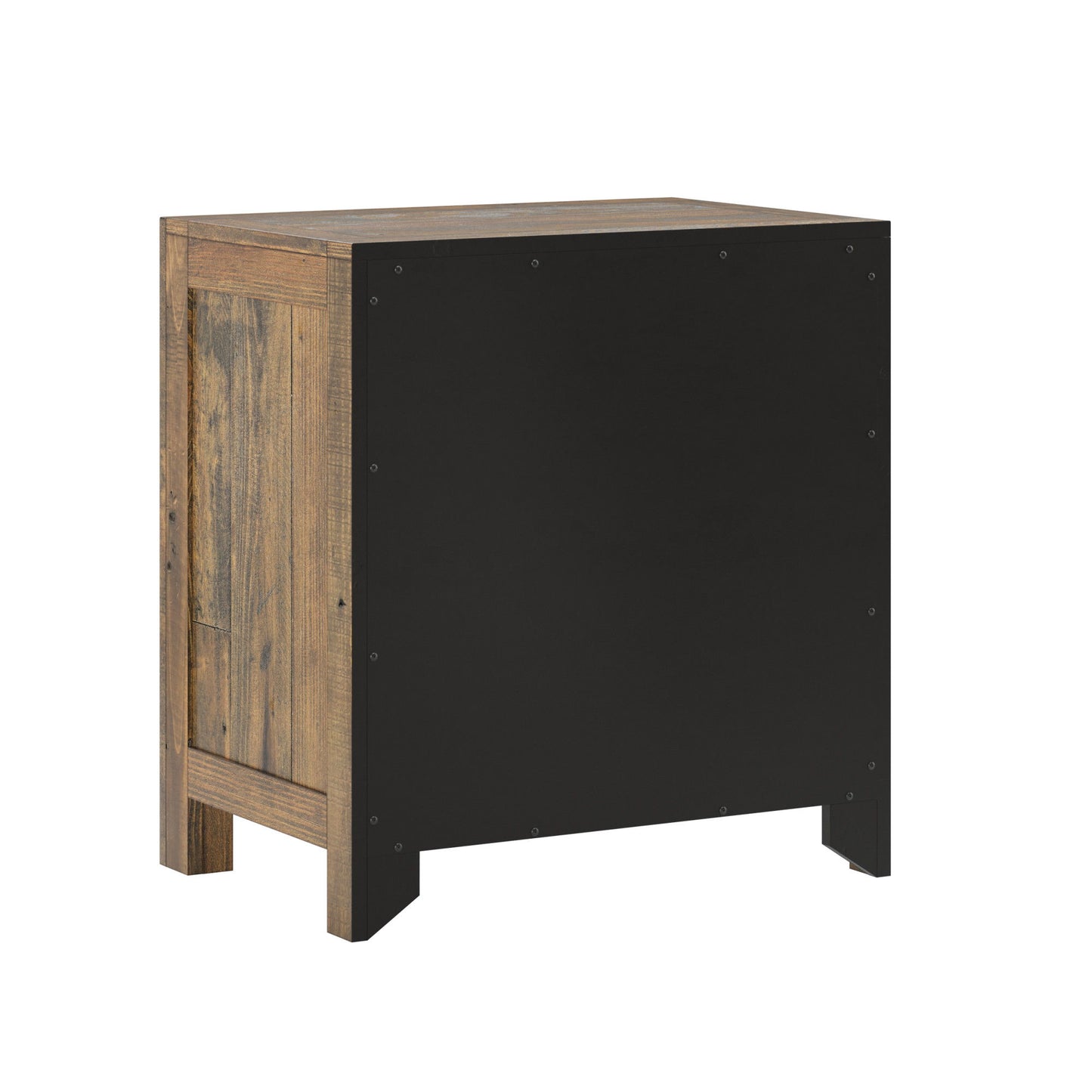 Rustic 2 Drawer Nightstand - Brown - Wood - The Sleep Loft - Online Mattress Showroom NYC