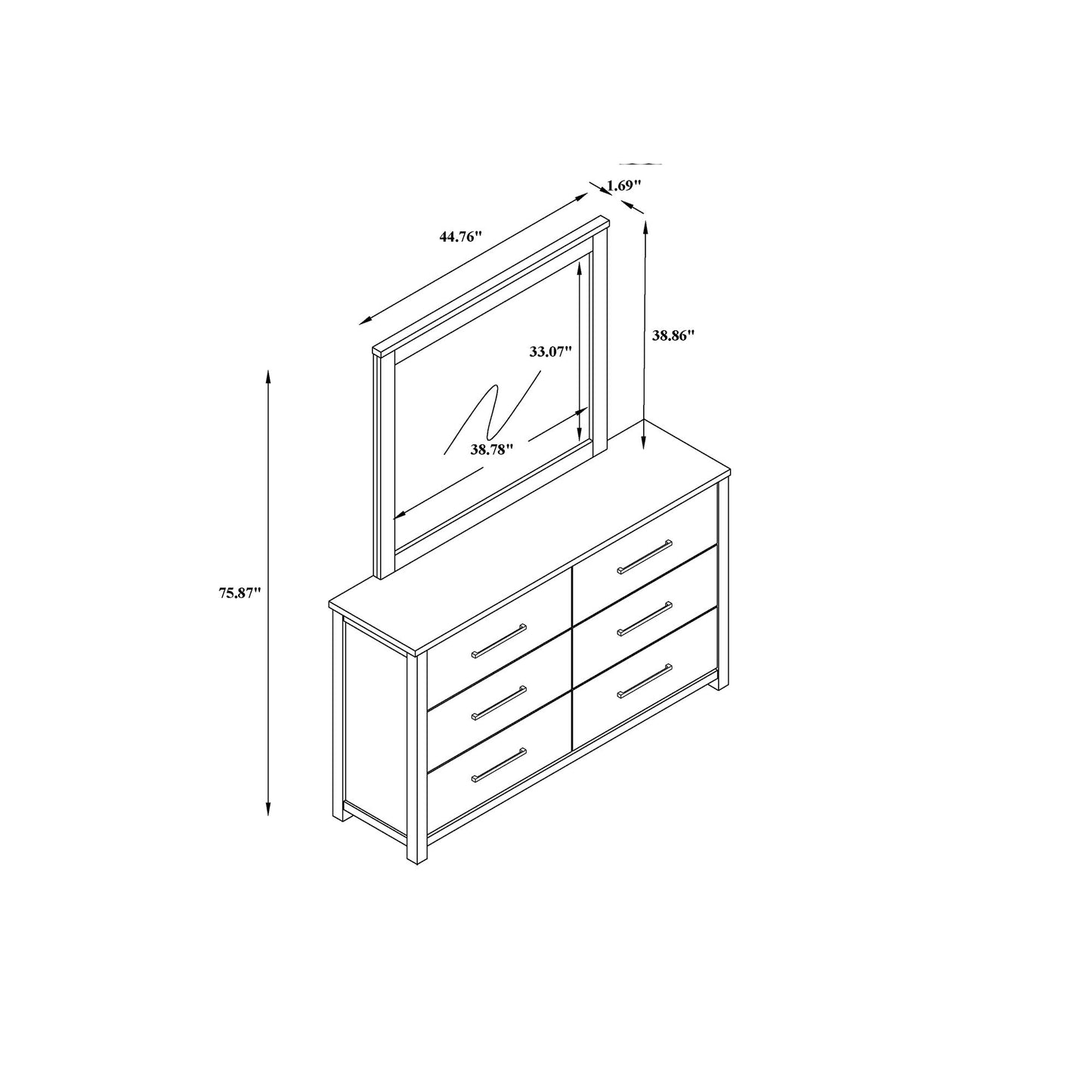 Avery - King Bedroom Set With Bookcase Headboard, Low Profile Bed, Spacious Drawers - Beige - The Sleep Loft - Online Mattress Showroom NYC