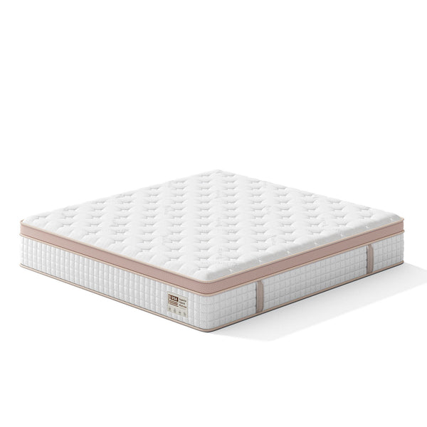 12" King Size Firm Hybrid Mattress, Gel Memory Foam & Pocket Springs, Pressure Relief, Motion Isolation, Ergonomic Bed - White 12" King Size Firm Hybrid Mattress, Gel Memory Foam & Pocket Springs, Pressure Relief, Motion Isolation, Ergonomic Bed - White