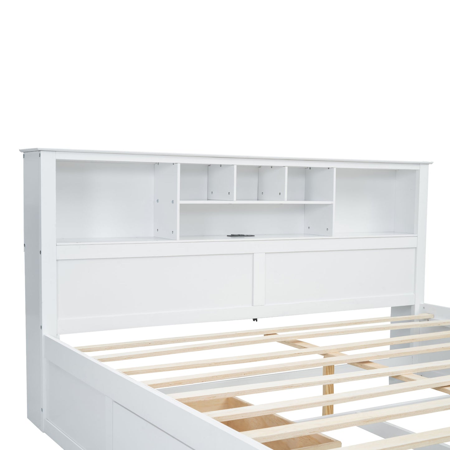 Platform Bed With Multi Storage Headboard, USB And Drawers - The Sleep Loft - Online Mattress Showroom NYC