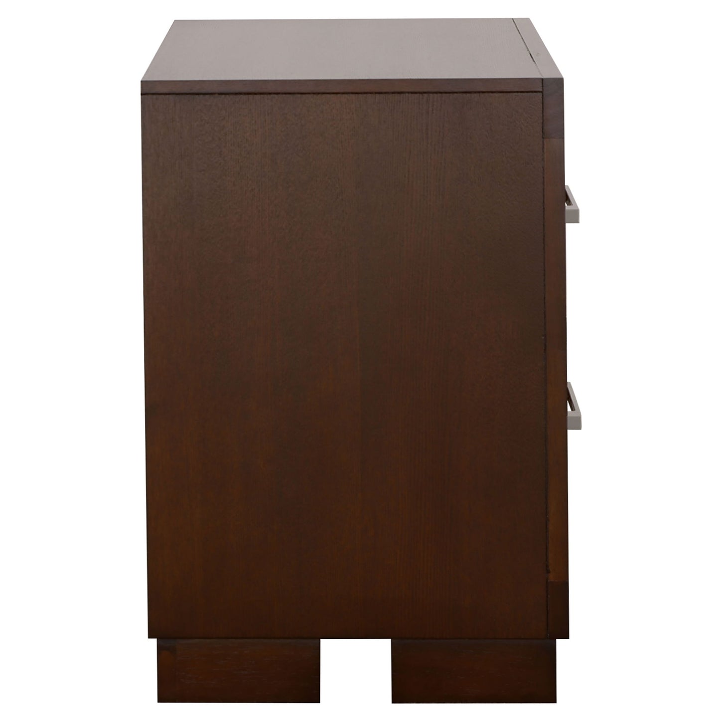 Polk - 2 Drawer Nightstand With Slim Handles - Cappuccino - The Sleep Loft - Online Mattress Showroom NYC