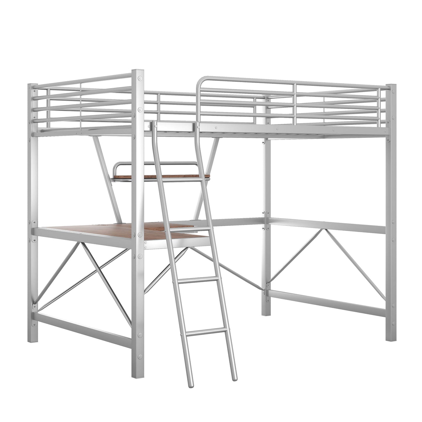 Loft Bed With Desk And Shelf, Modern Design - The Sleep Loft - Online Mattress Showroom NYC