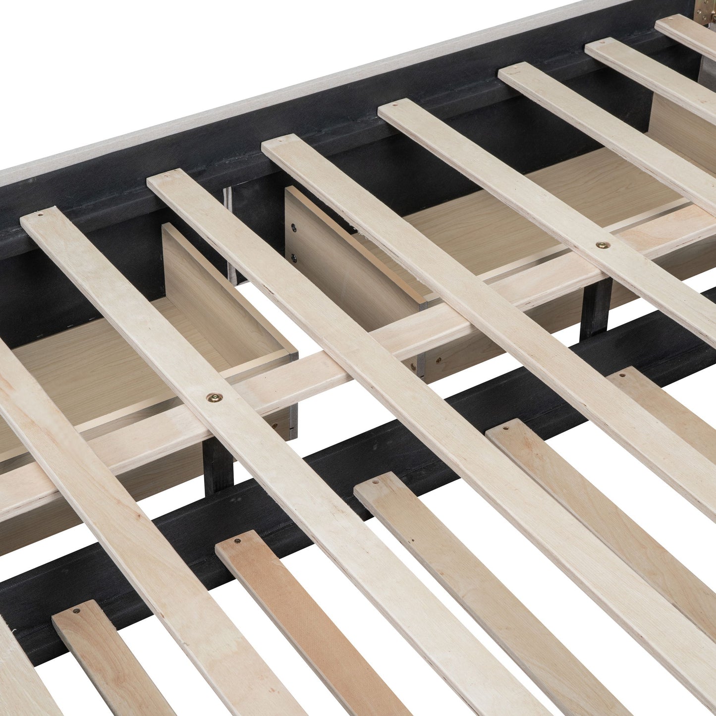 Upholstered Platform Bed With Drawers, Classic Headboard Design - The Sleep Loft - Online Mattress Showroom NYC