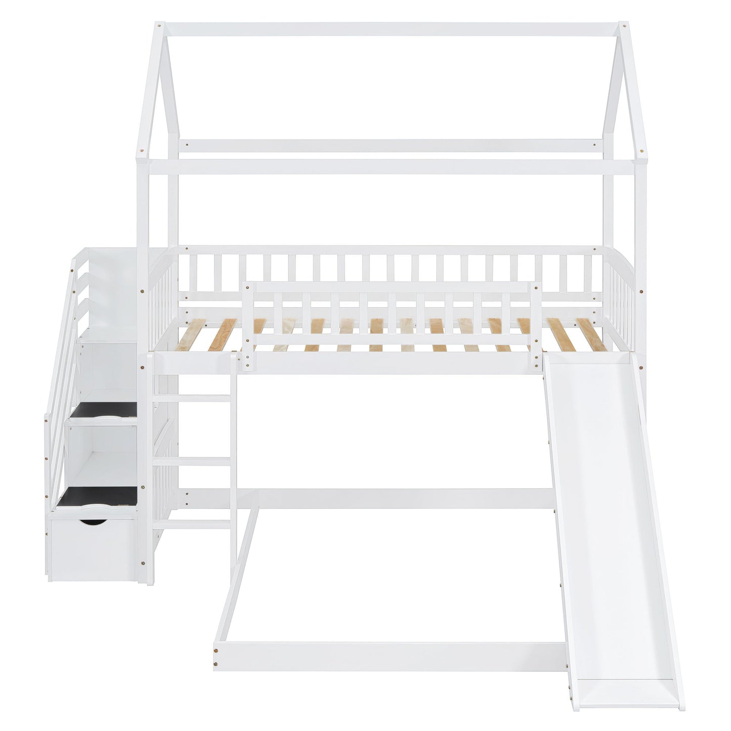 House Bunk Bed With Slide - The Sleep Loft - Online Mattress Showroom NYC