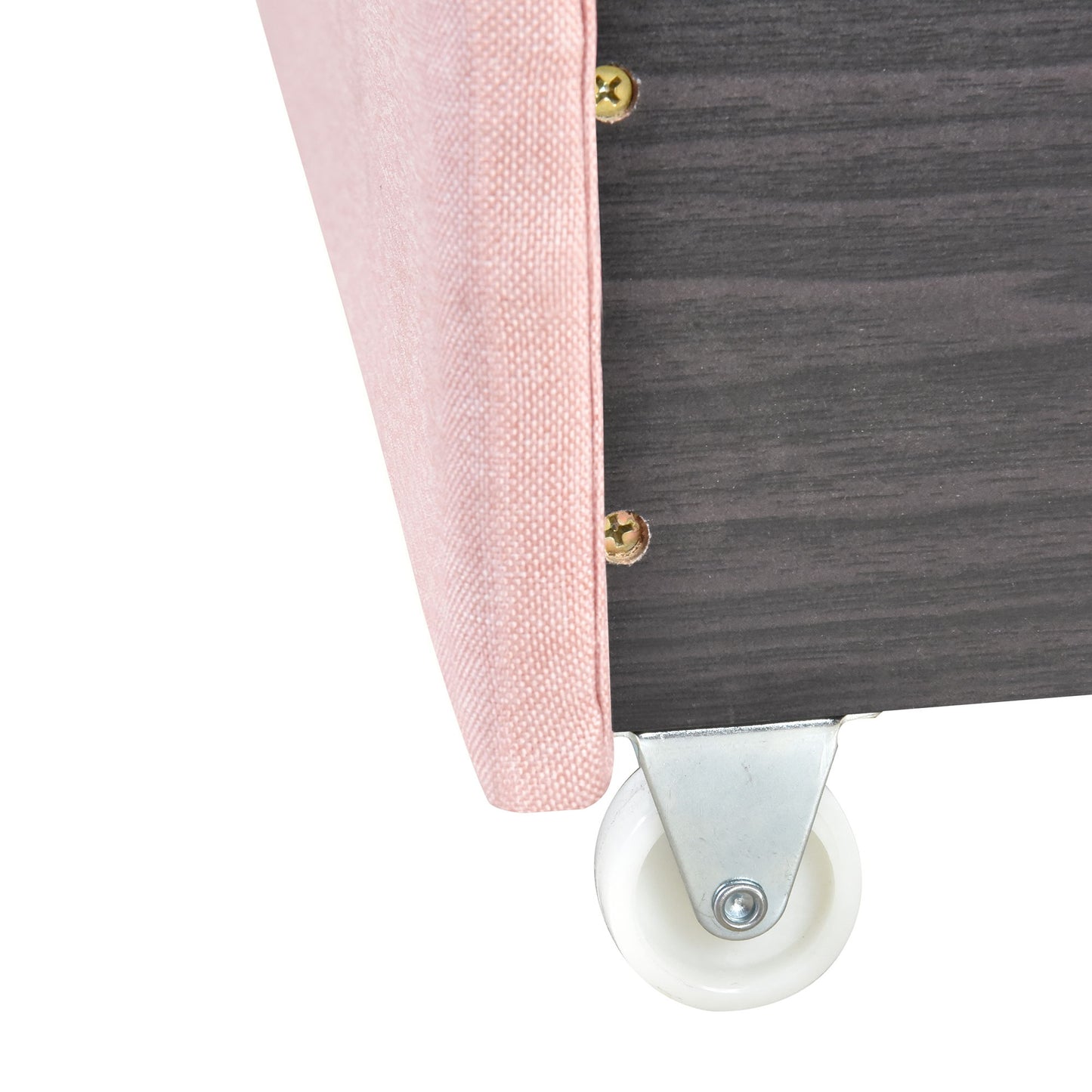 Queen Size Storage Bed Linen Upholstered Platform Bed & Two Drawers - Pink - The Sleep Loft - Online Mattress Showroom NYC