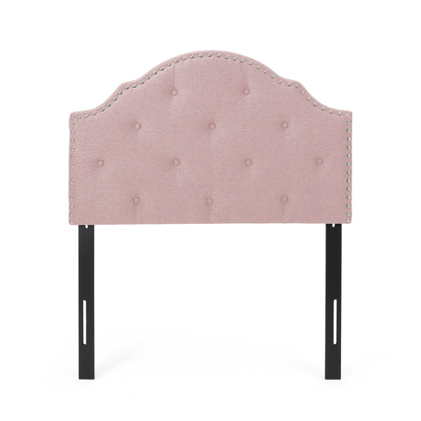 Flanner - Contemporary Fabric Upholstered Twin Headboard - Blush Flanner - Contemporary Fabric Upholstered Twin Headboard - Blush