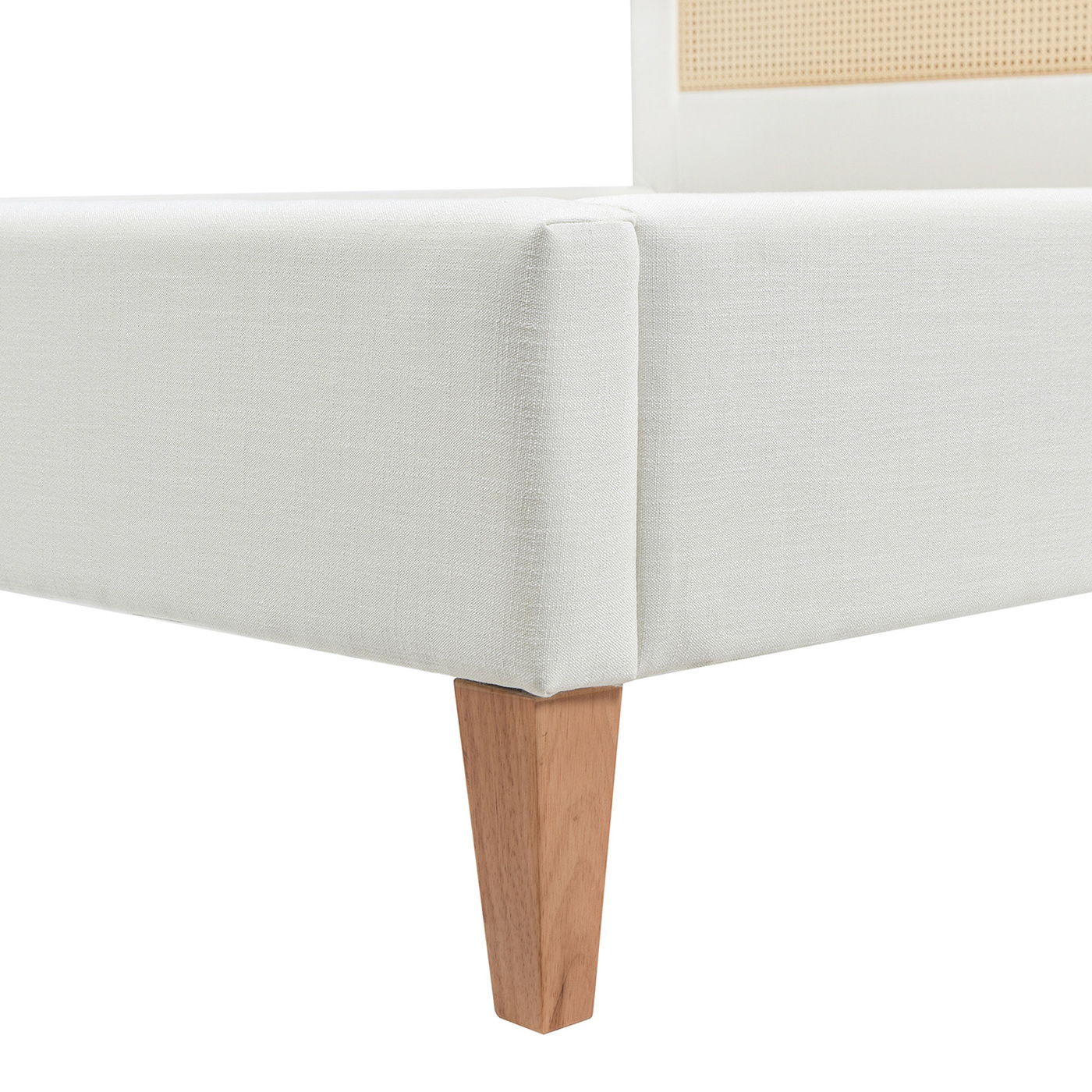 Haley - Upholstered Cane Back Platform Bed - The Sleep Loft - Online Mattress Showroom NYC