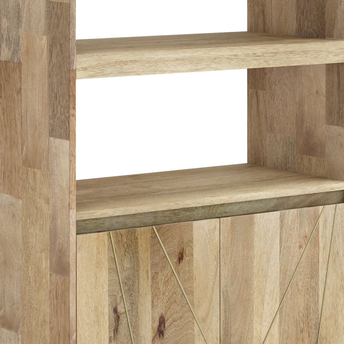Jager - Bookshelf With Doors - Natural - The Sleep Loft - Online Mattress Showroom NYC