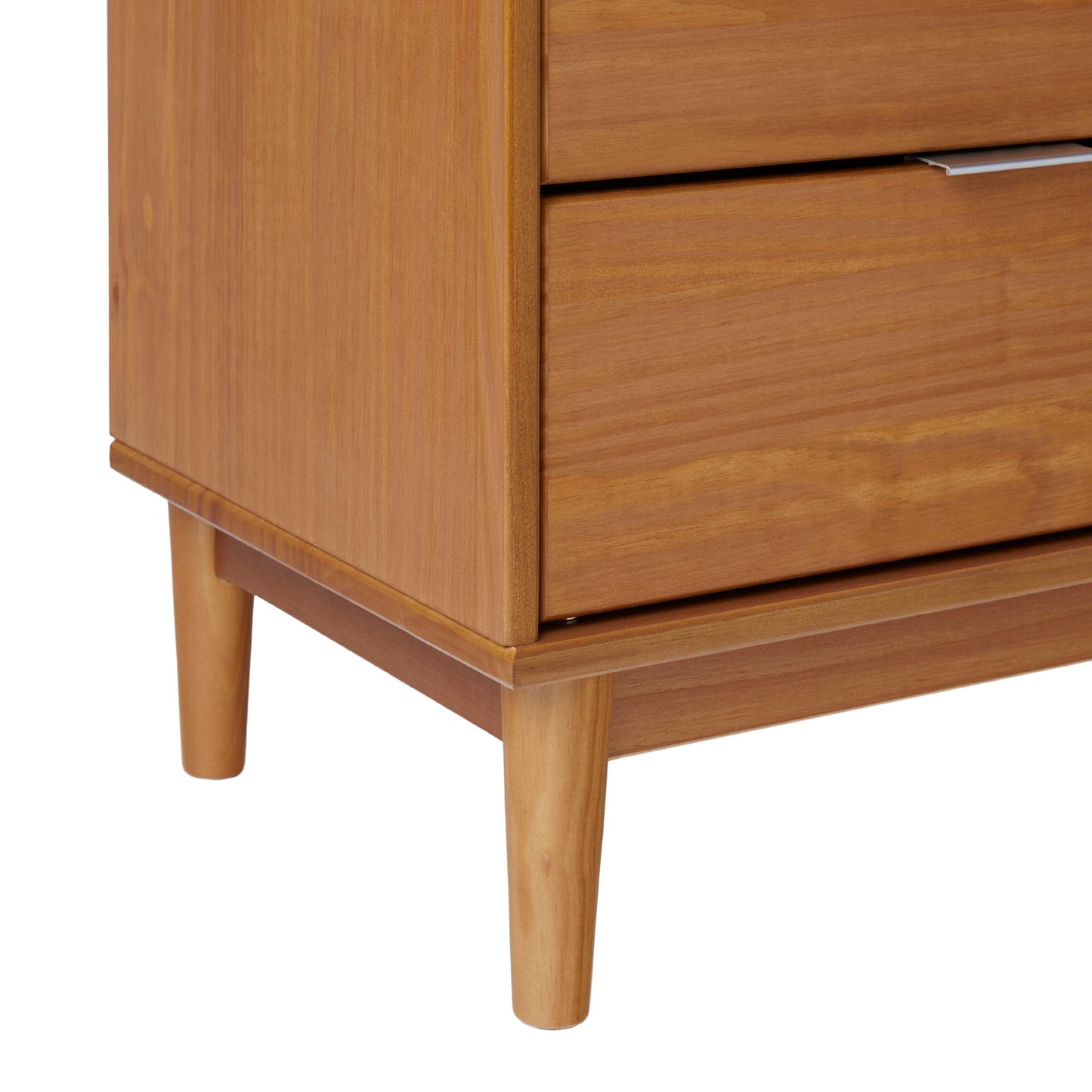 Mid-Century Modern 2 Drawer Nightstand - The Sleep Loft - Online Mattress Showroom NYC