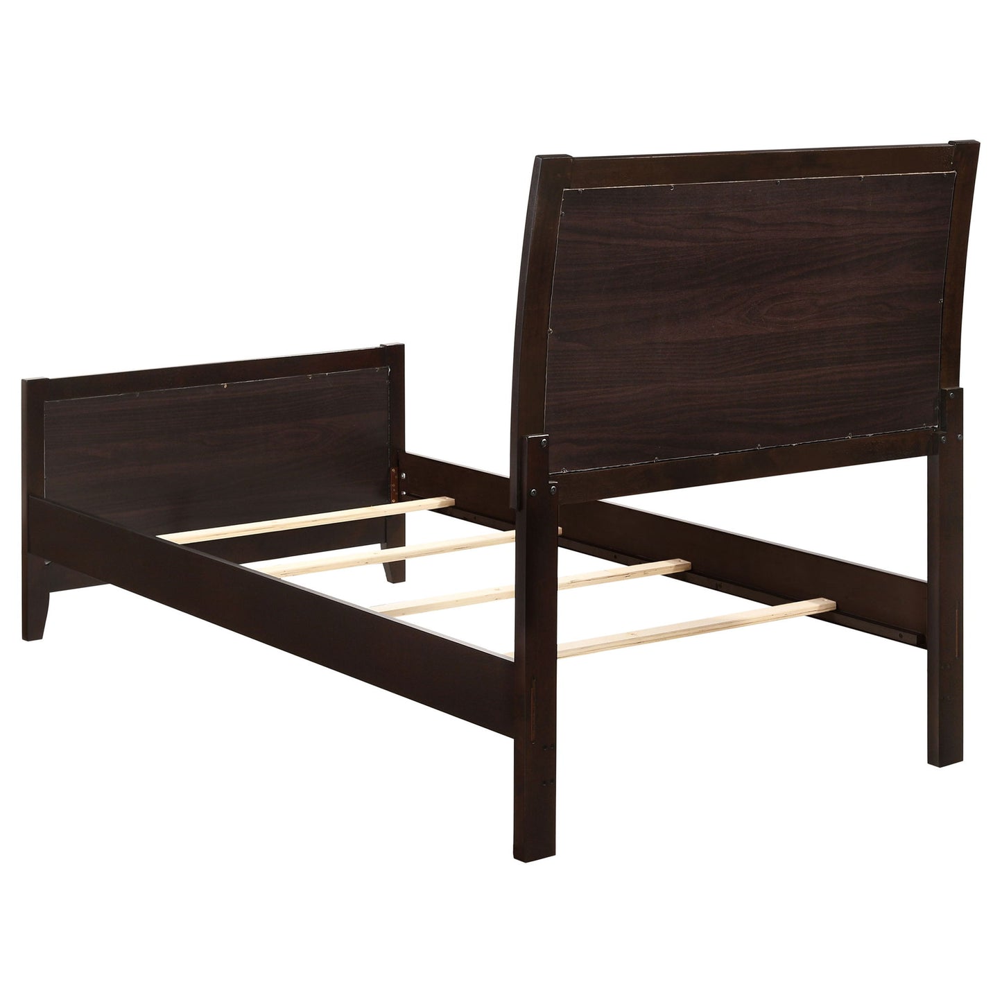Twin Panel Bed With Headboard And Tapered Legs - Brown - The Sleep Loft - Online Mattress Showroom NYC