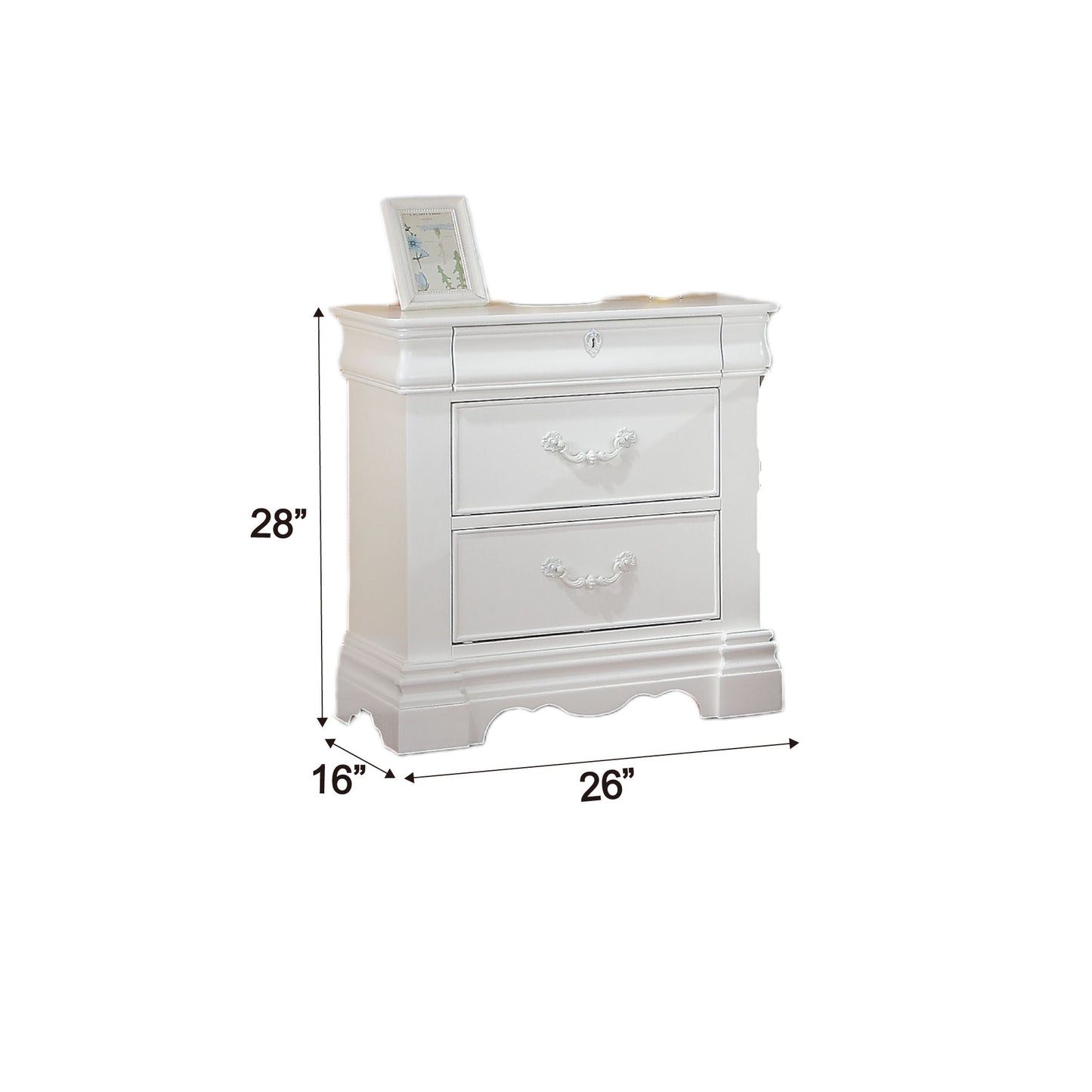 Estrella - Nightstand - White - The Sleep Loft - Online Mattress Showroom NYC