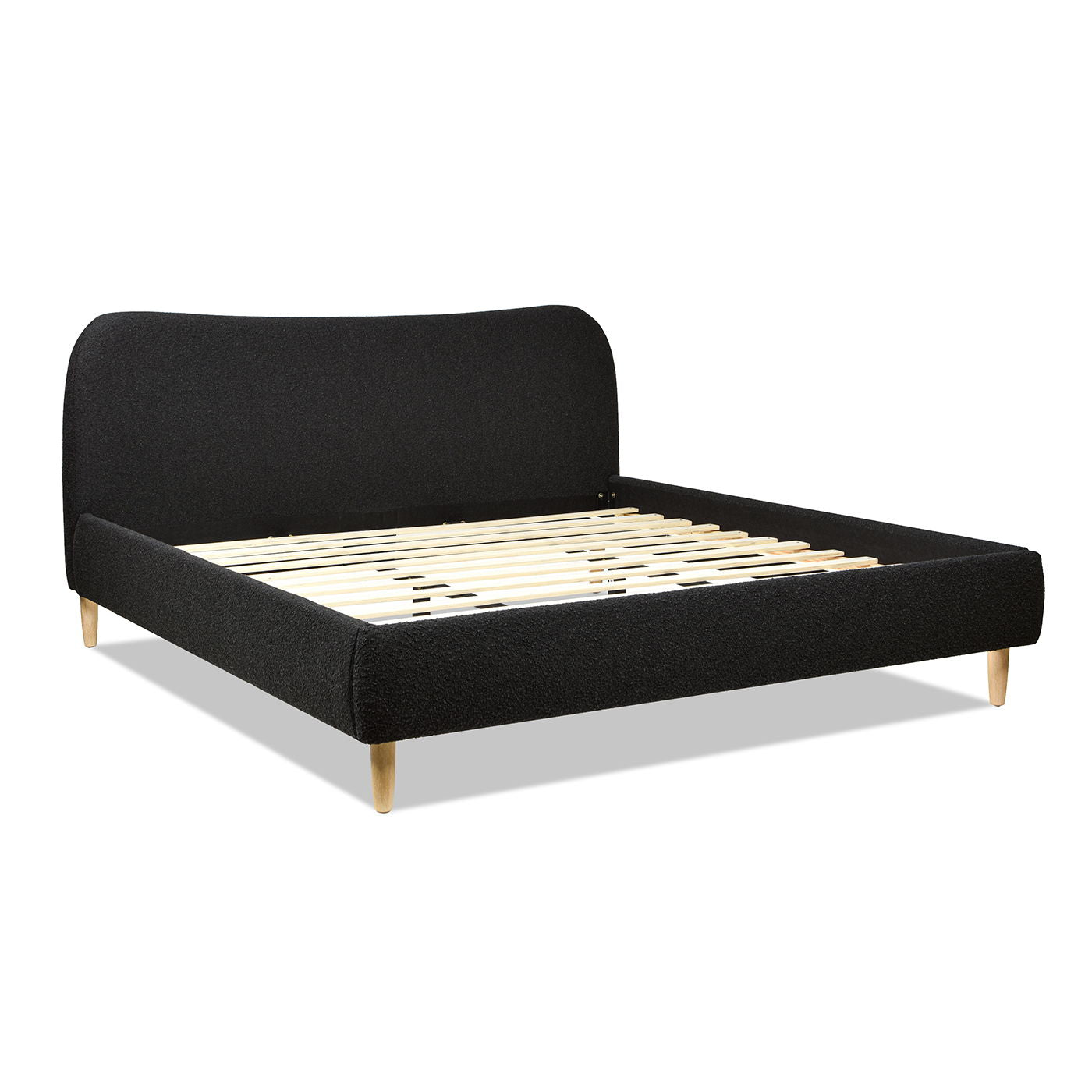 Roman - Curved Headboard Upholstered Platform Bed - The Sleep Loft - Online Mattress Showroom NYC
