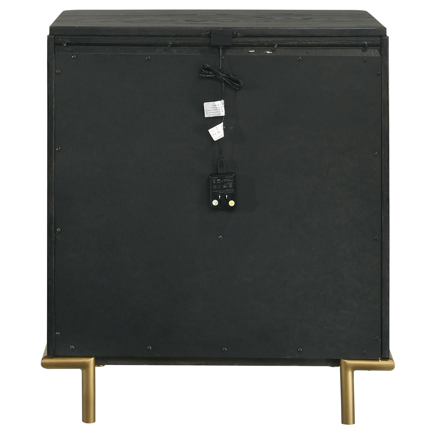 Anser - 3 Drawer Nightstand - Black - The Sleep Loft - Online Mattress Showroom NYC