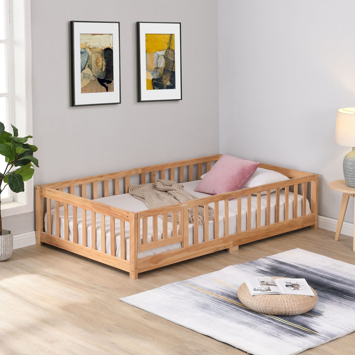 Solid Floor Bed With Door And Fence For Children - The Sleep Loft - Online Mattress Showroom NYC