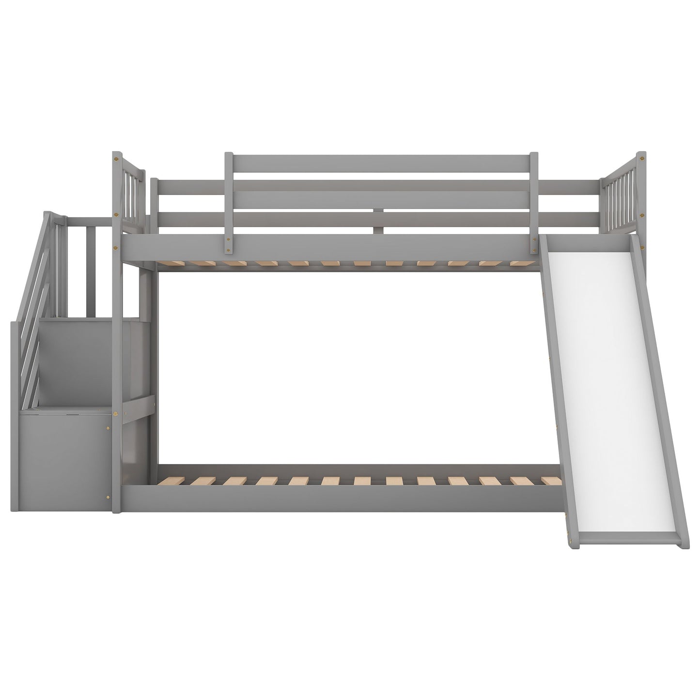 Bunk Bed With Convertible Slide And Stairway - The Sleep Loft - Online Mattress Showroom NYC