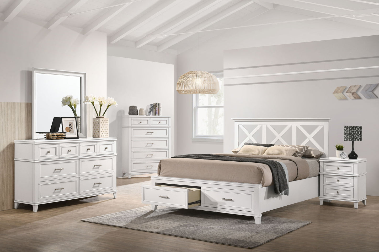 3 Drawer Nightstand With USB - The Sleep Loft - Online Mattress Showroom NYC