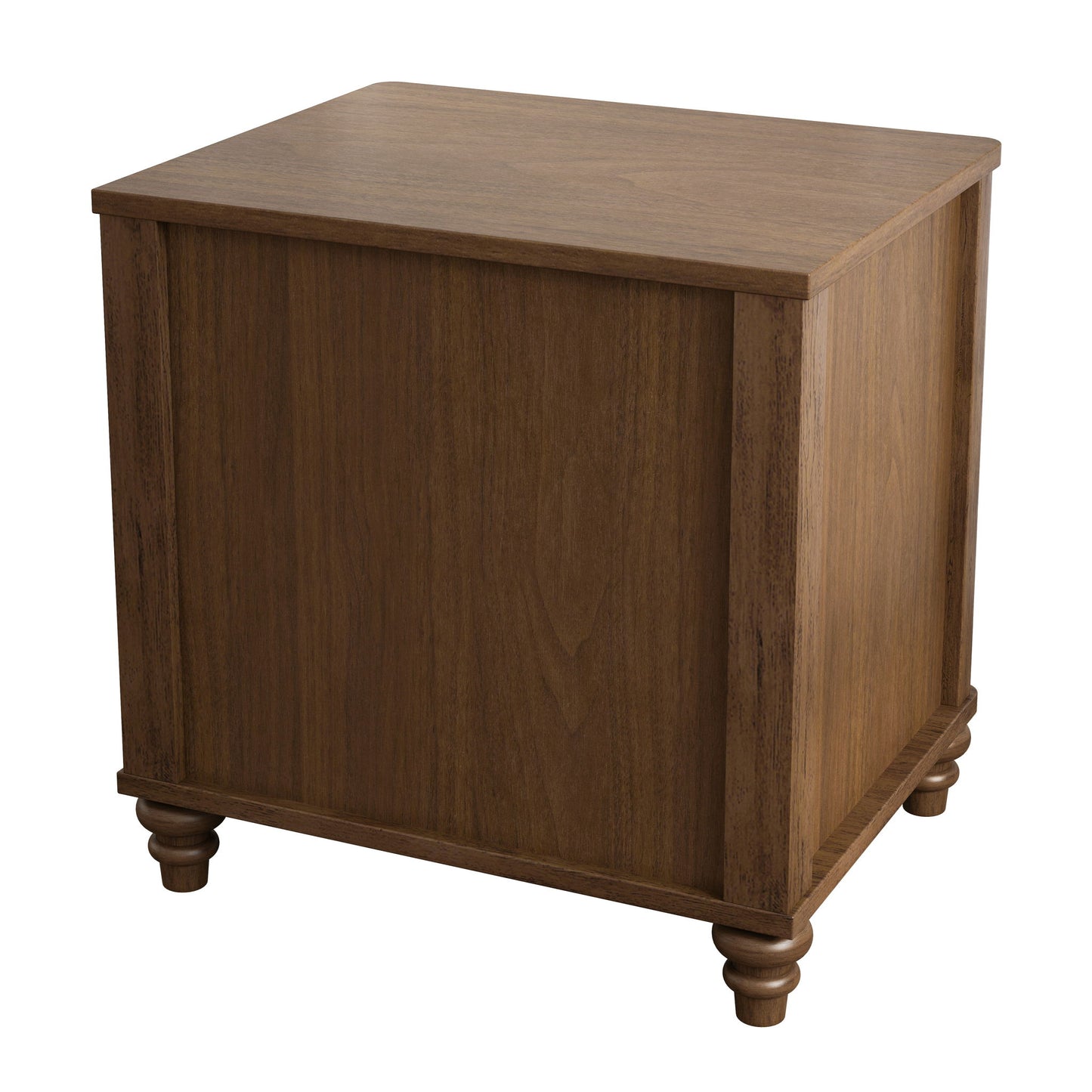 Mid Century Modern Fluted Nightstand 2 Piece Set With 3 Drawers - Walnut - The Sleep Loft - Online Mattress Showroom NYC
