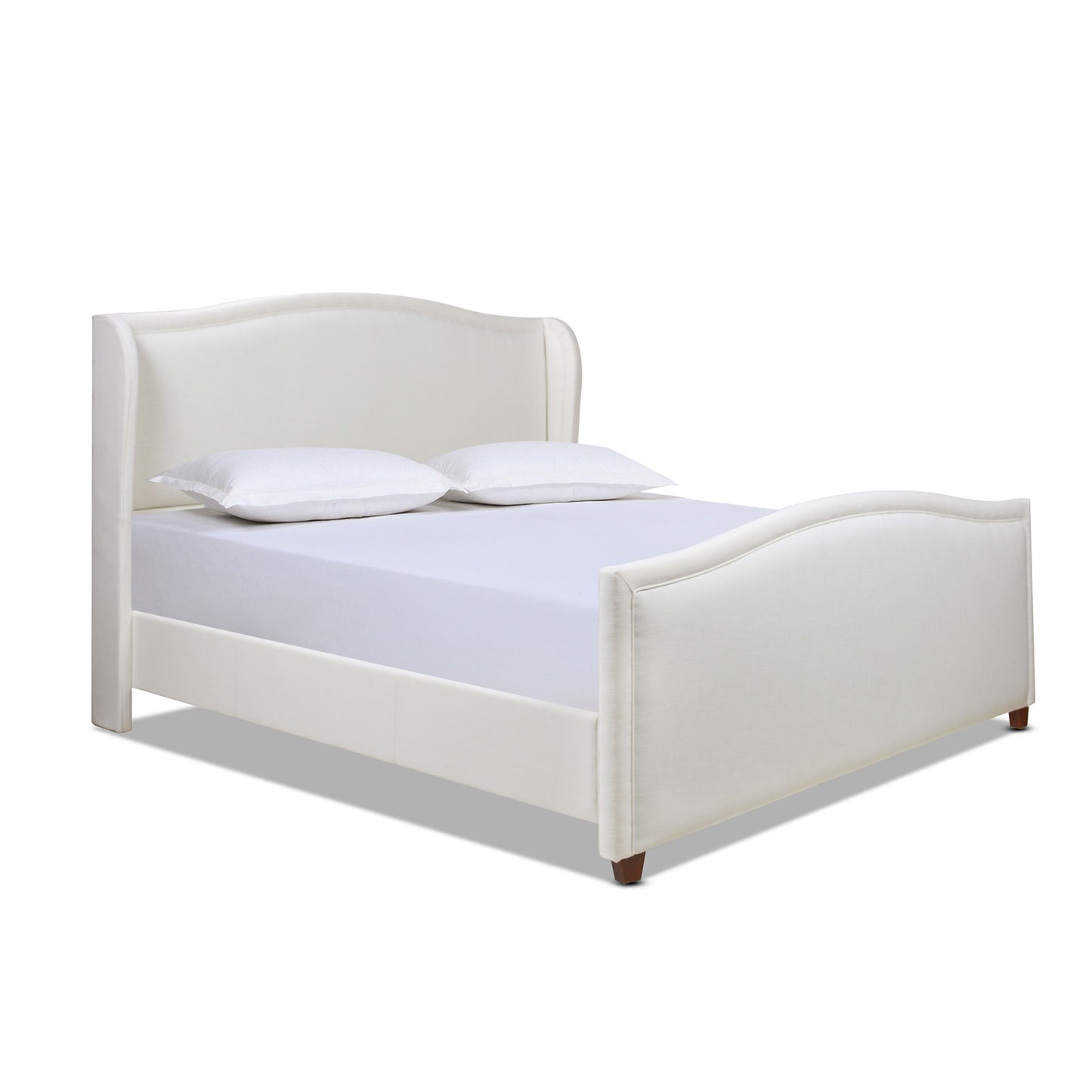 Carmen - Upholstered Wingback Panel Bed Frame - The Sleep Loft - Online Mattress Showroom NYC