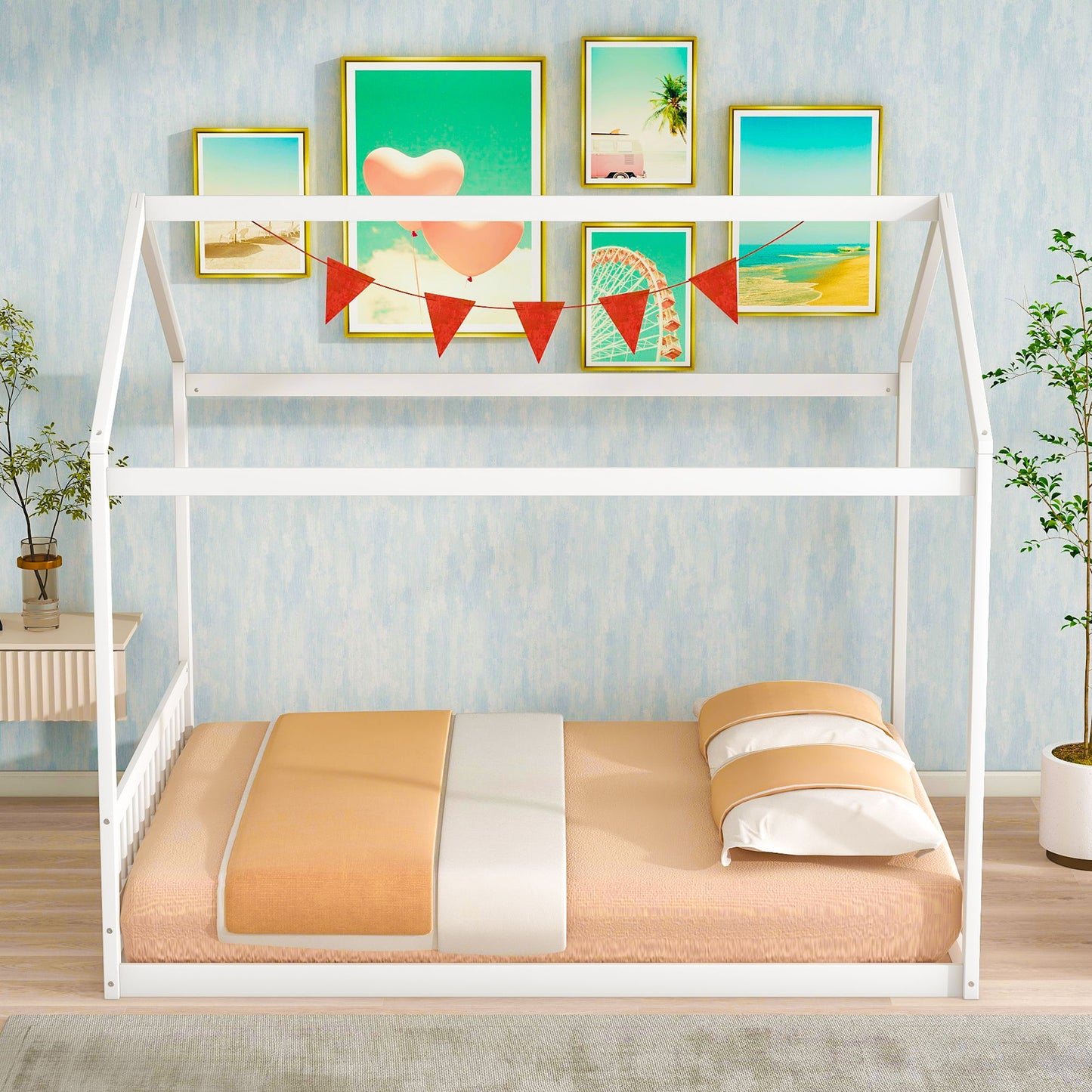 Wooden House Bed With Headboard - The Sleep Loft - Online Mattress Showroom NYC