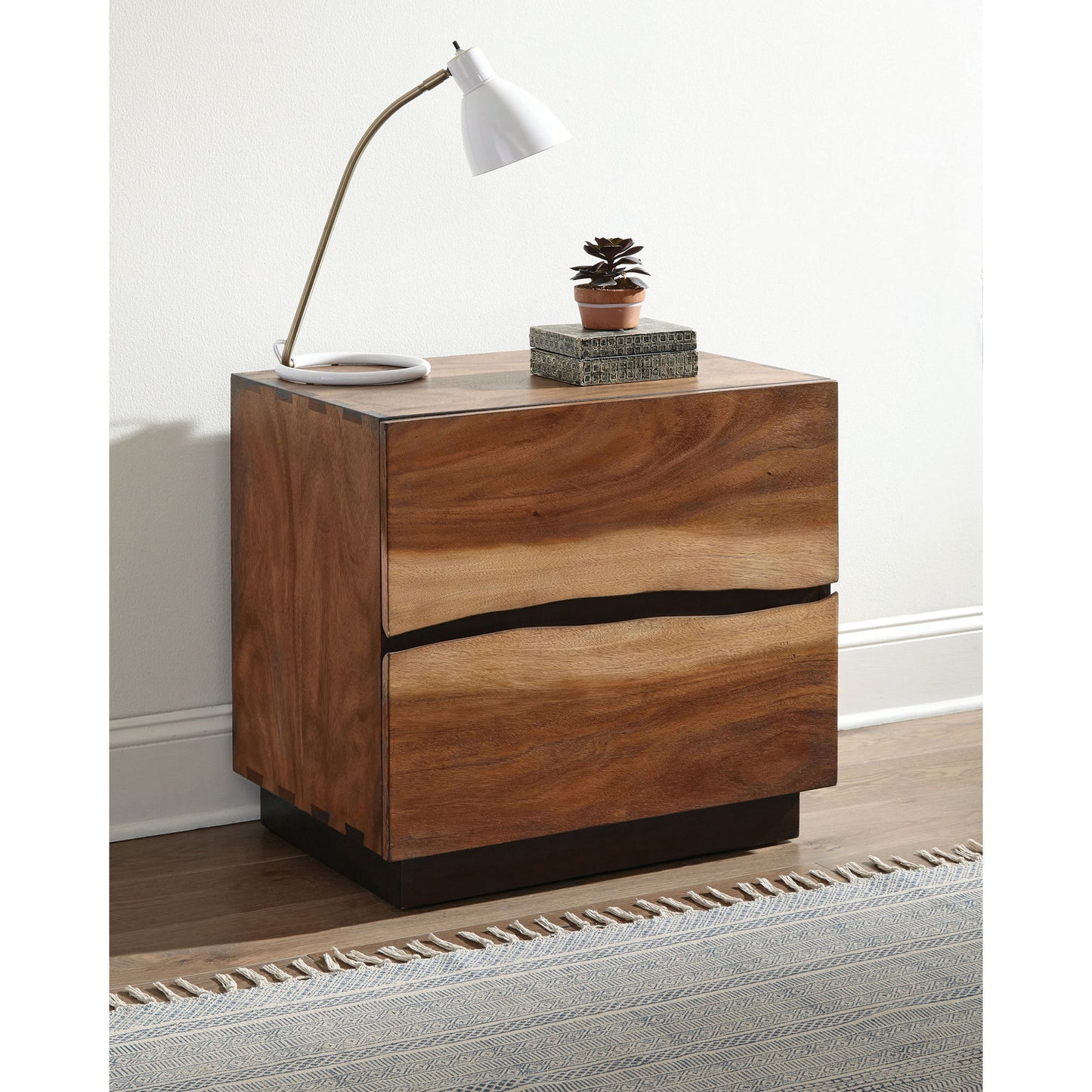 2 Drawer Nightstand With Drawer - Brown - The Sleep Loft - Online Mattress Showroom NYC