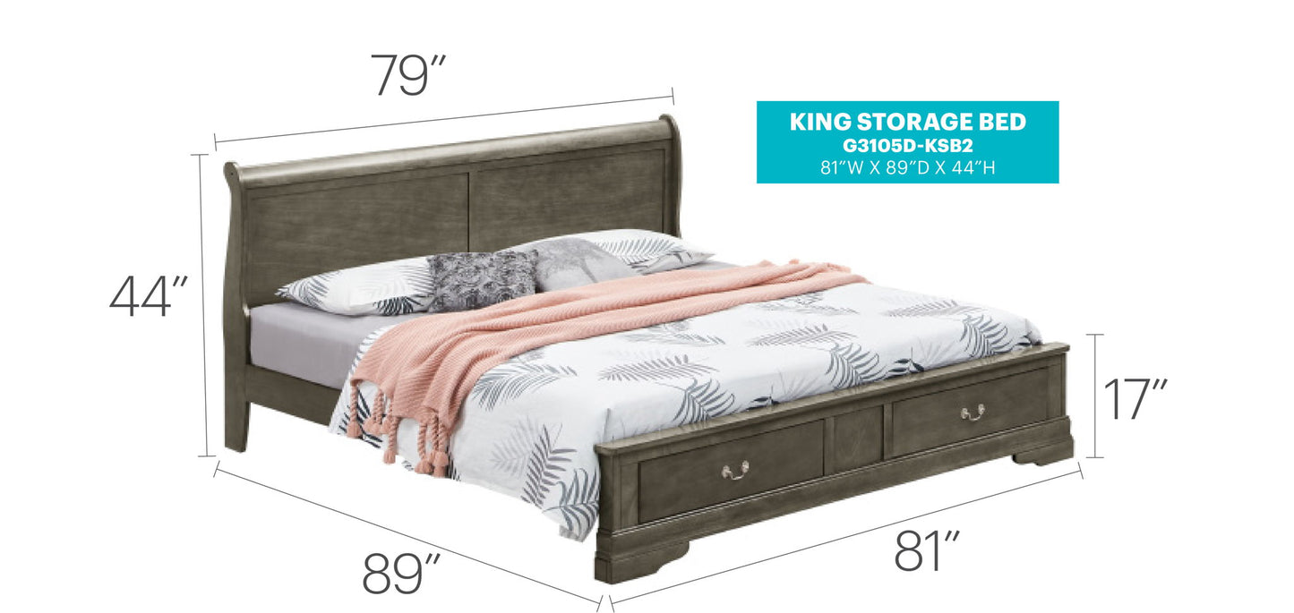 Upholstered Panel Sleigh Bed Design - The Sleep Loft - Online Mattress Showroom NYC