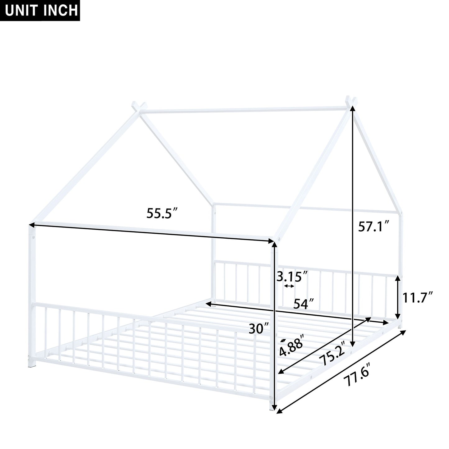 Metal House Bed - The Sleep Loft - Online Mattress Showroom NYC