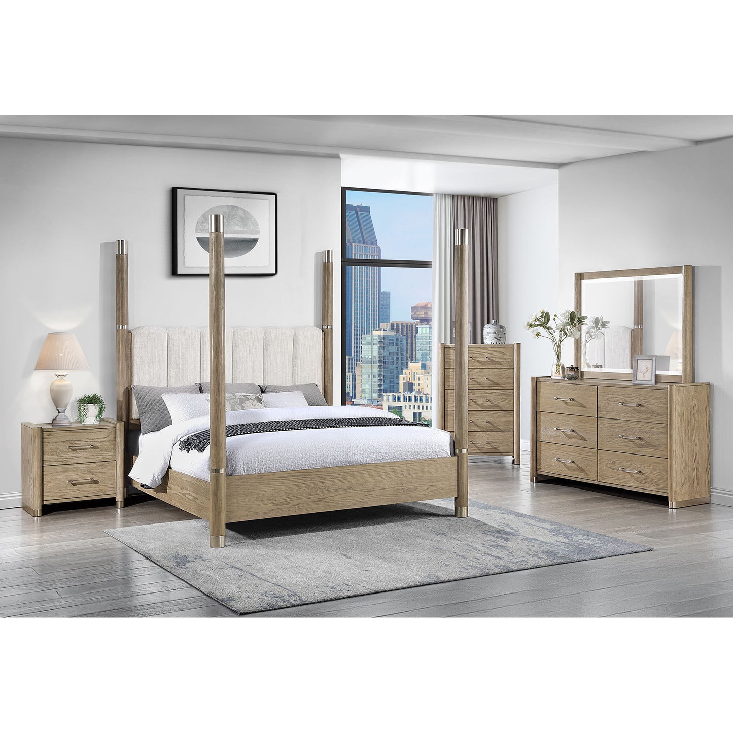 Sarai - Nightstand With Spacious Drawers And Handles - Brown - The Sleep Loft - Online Mattress Showroom NYC