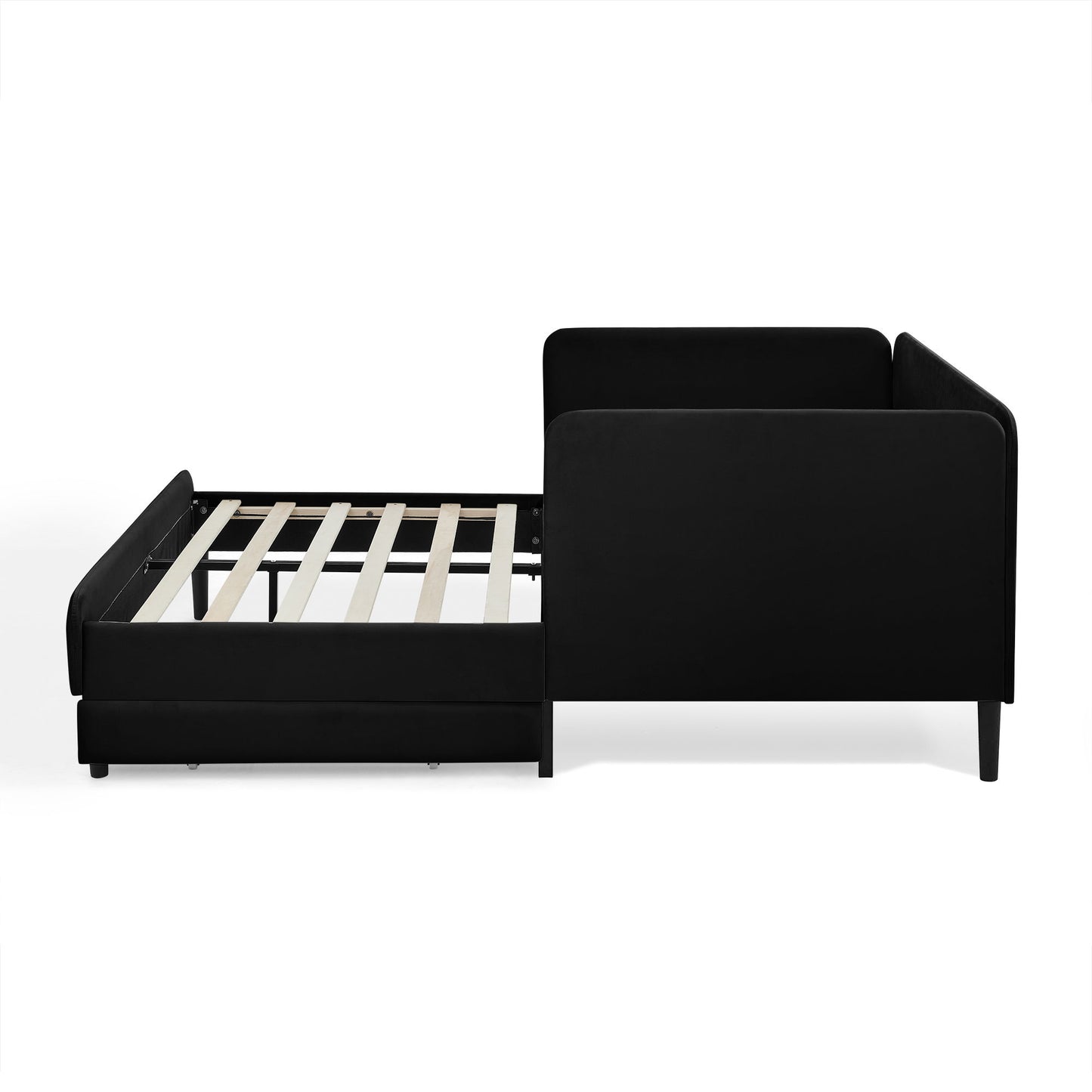 Upholstered Platform Bed Frame With 2 Storage Drawers And Adjustable Sofa Bed - The Sleep Loft - Online Mattress Showroom NYC