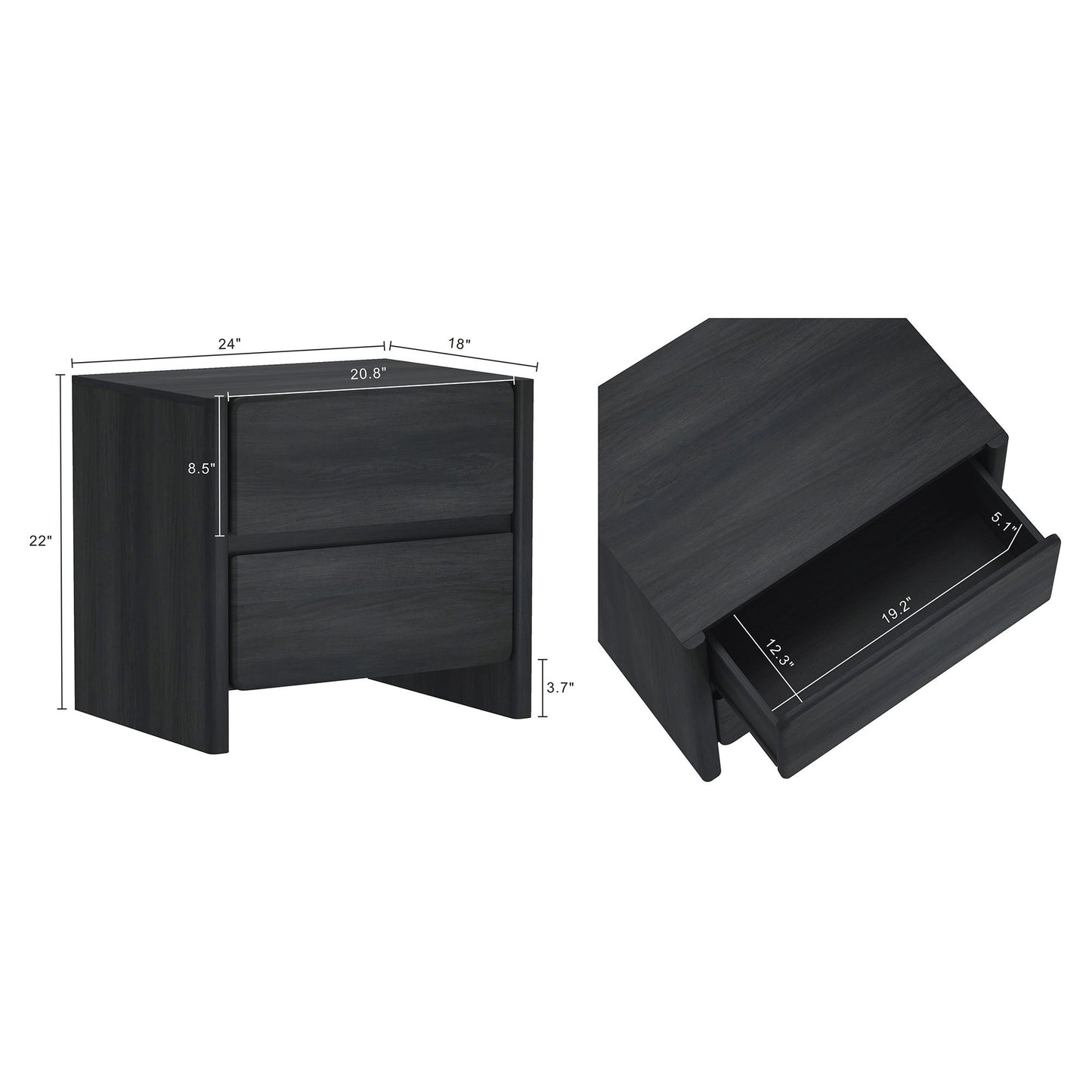 Linda - Nightstand - The Sleep Loft - Online Mattress Showroom NYC