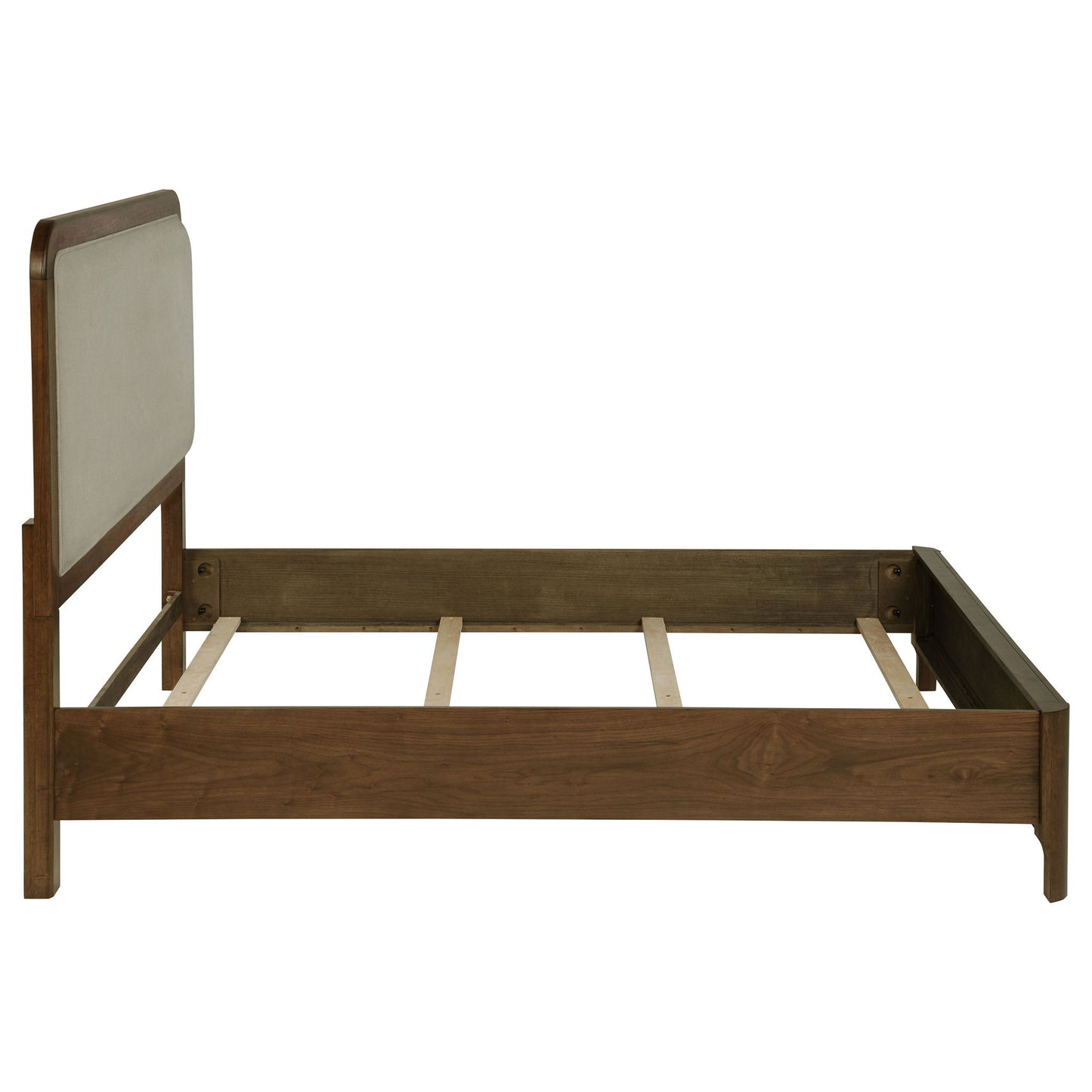 Verona - Queen Upholstered Panel Bed - Walnut - The Sleep Loft - Online Mattress Showroom NYC