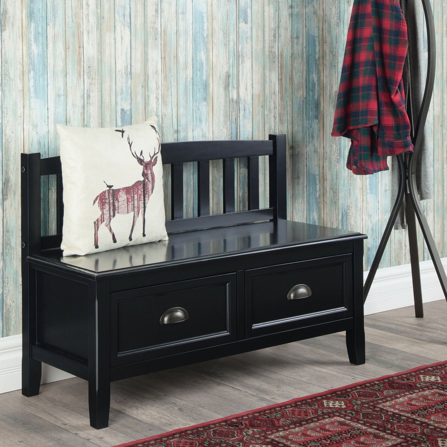Burlington - Entryway Storage Bench With Drawers - The Sleep Loft - Online Mattress Showroom NYC