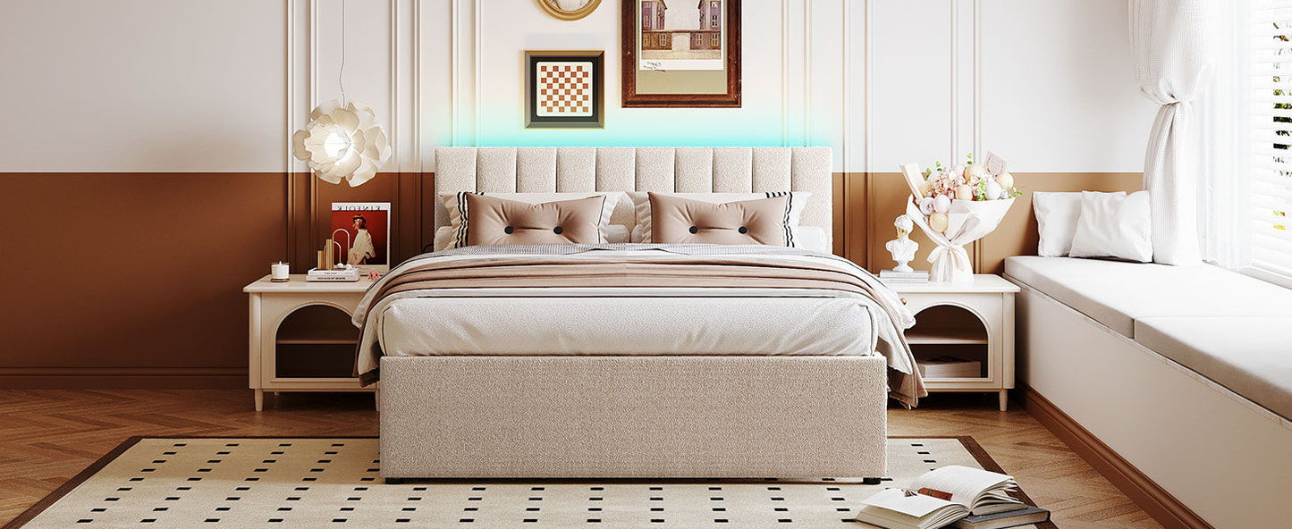 Upholstered Platform Bed With Trundle - The Sleep Loft - Online Mattress Showroom NYC
