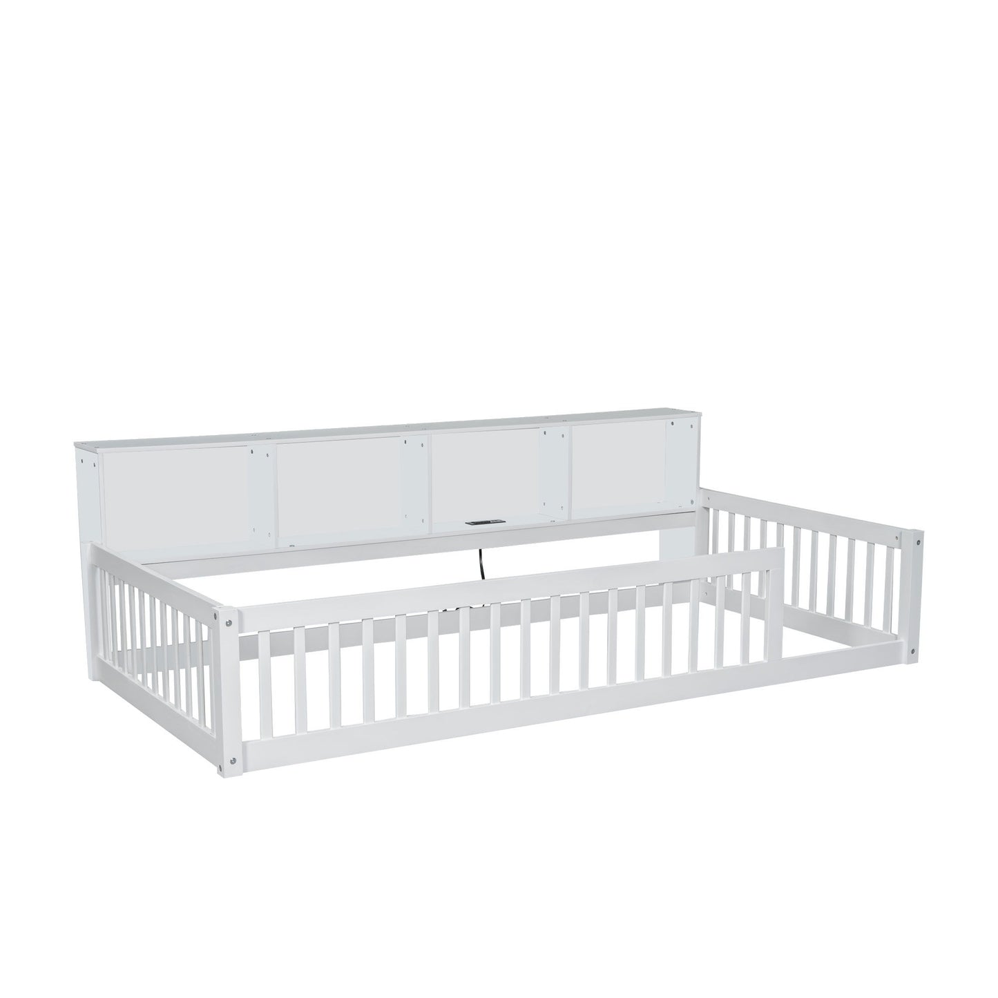 Floor Bed With Storage Cabinets And USB Ports - The Sleep Loft - Online Mattress Showroom NYC