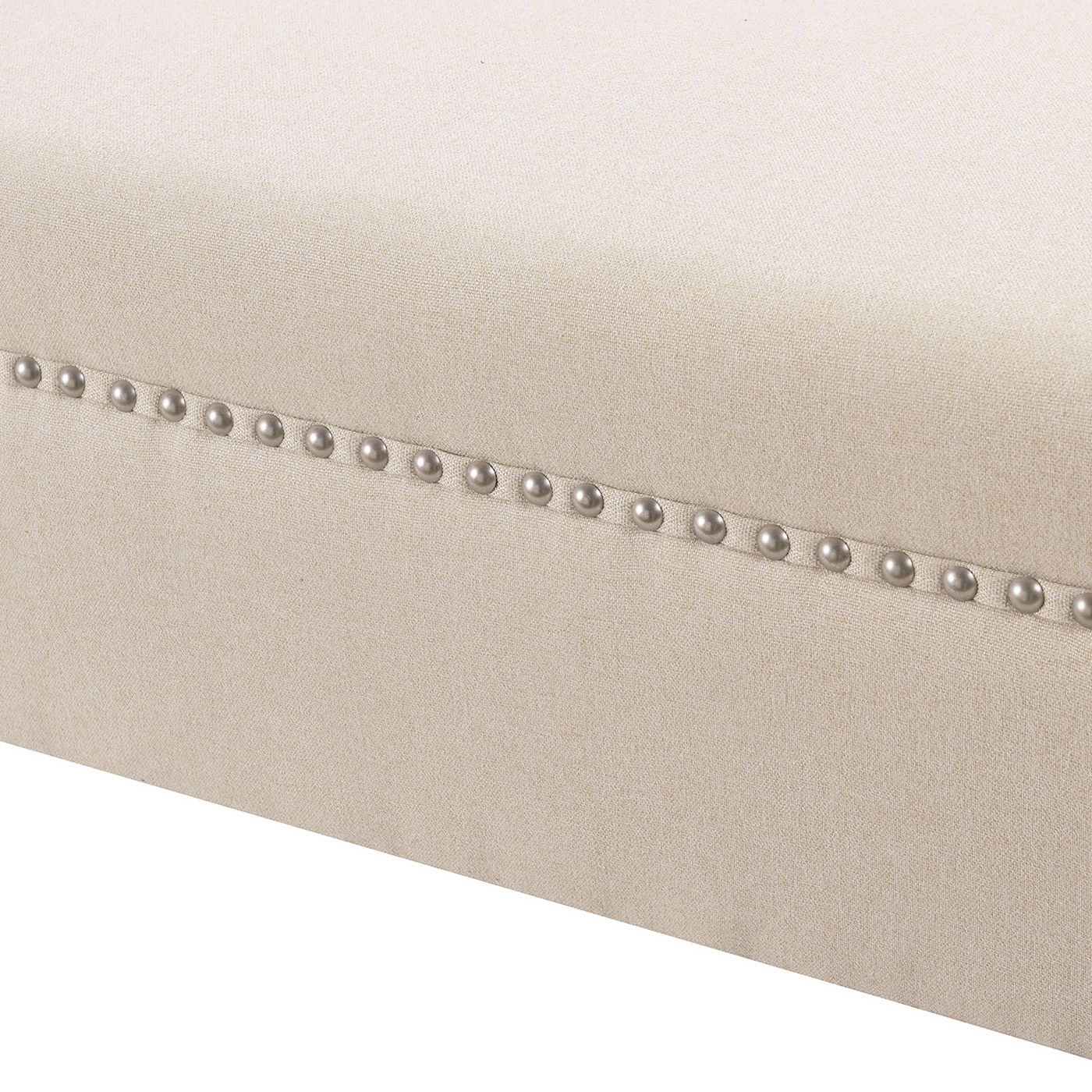 Kathy - Roll Arm Entryway Accent Bench - Sky Neutral Beige - The Sleep Loft - Online Mattress Showroom NYC