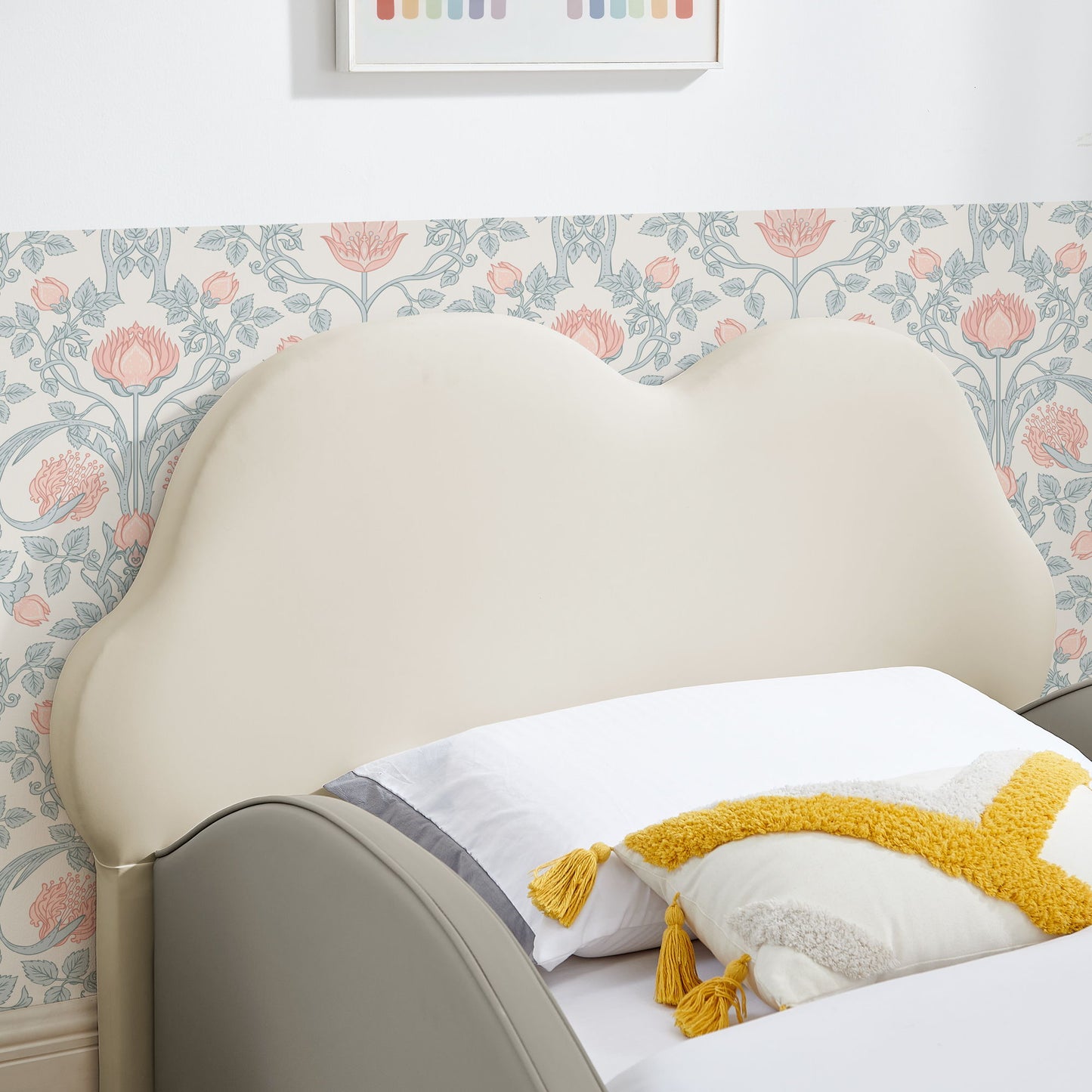 Cute Cloud Shape Bed With Guardrails Cartoon Design, Storage Pocket - The Sleep Loft - Online Mattress Showroom NYC