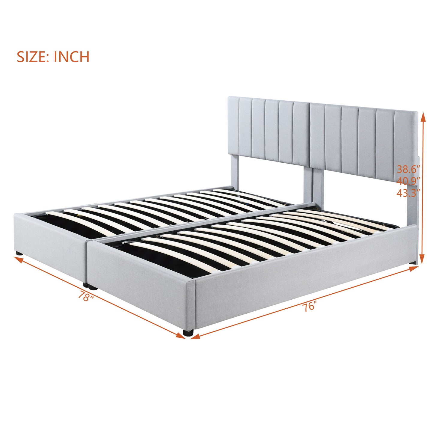 Upholstered Platform Bed With A Hydraulic Storage System - The Sleep Loft - Online Mattress Showroom NYC