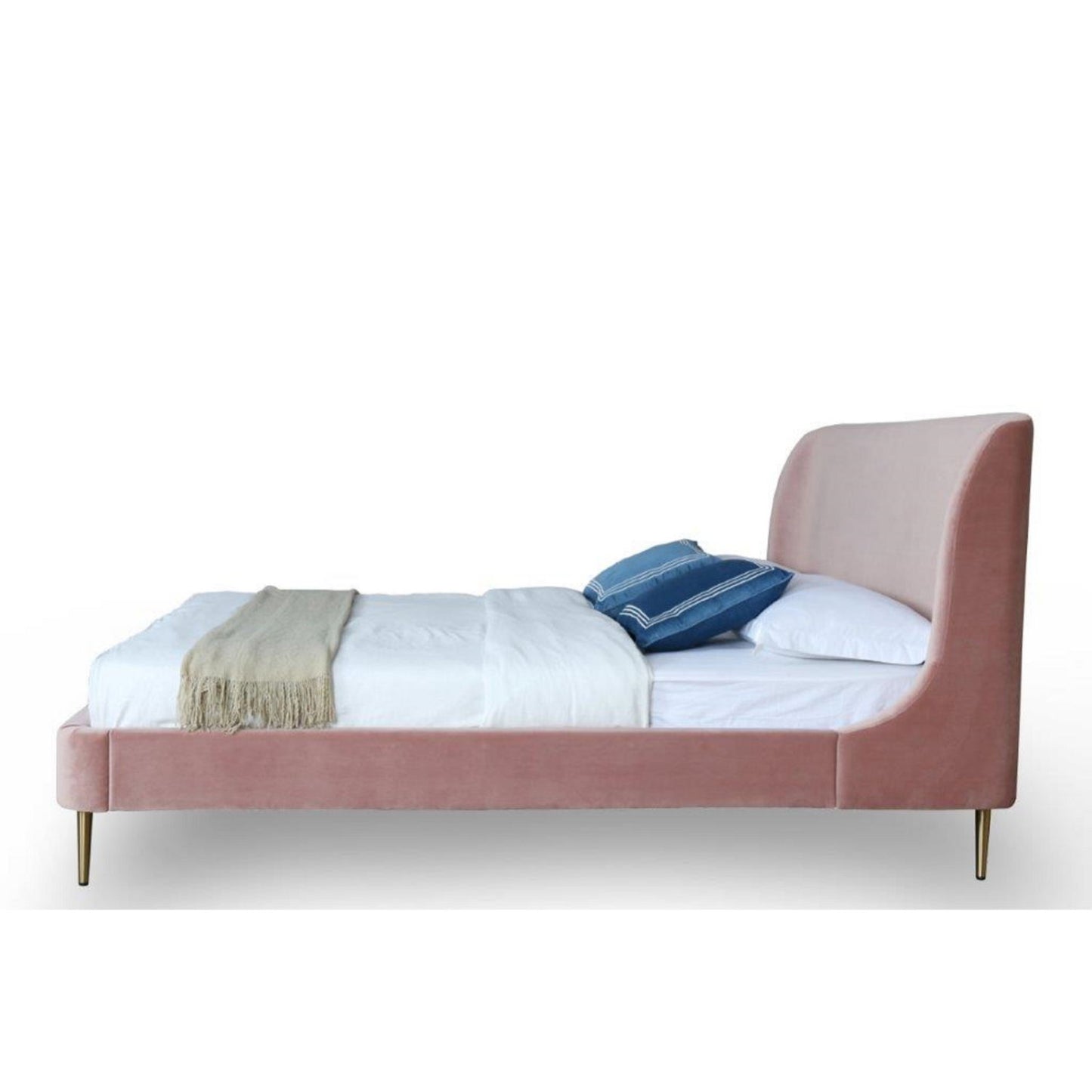 Heather - Upholstered Bed With Curved Headboard - The Sleep Loft - Online Mattress Showroom NYC