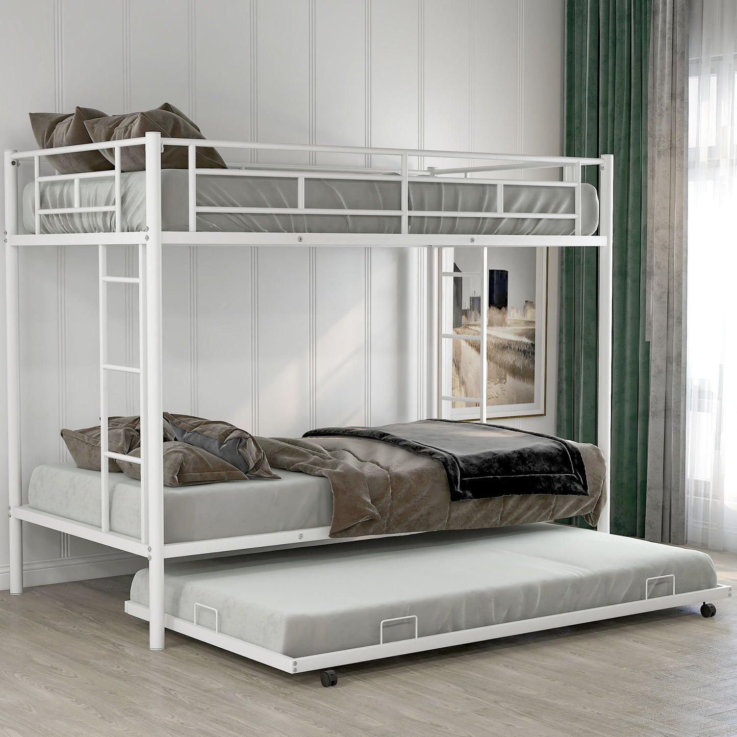 Twin Over Twin Bunk Bed With Trundle - The Sleep Loft - Online Mattress Showroom NYC