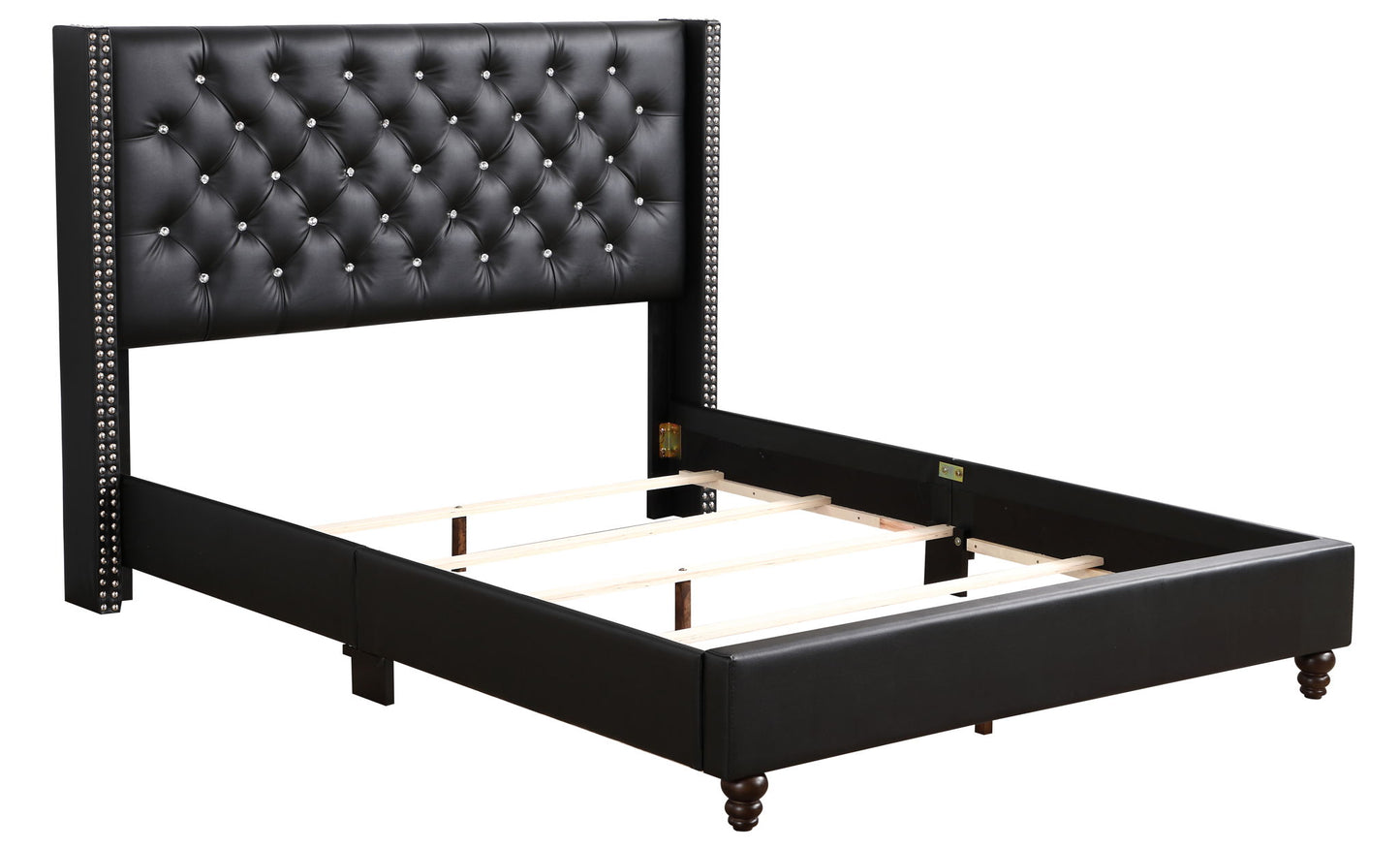 Upholstered Nailhead Trim Chic Bed - The Sleep Loft - Online Mattress Showroom NYC