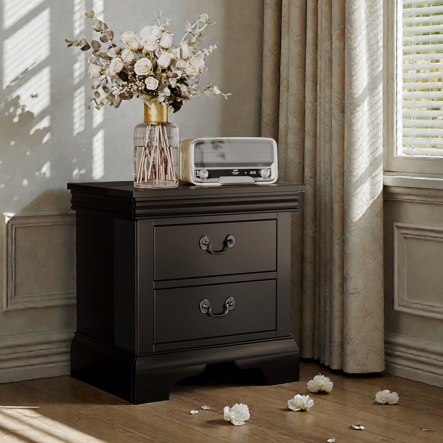 Nightstand With 2 Drawers - The Sleep Loft - Online Mattress Showroom NYC