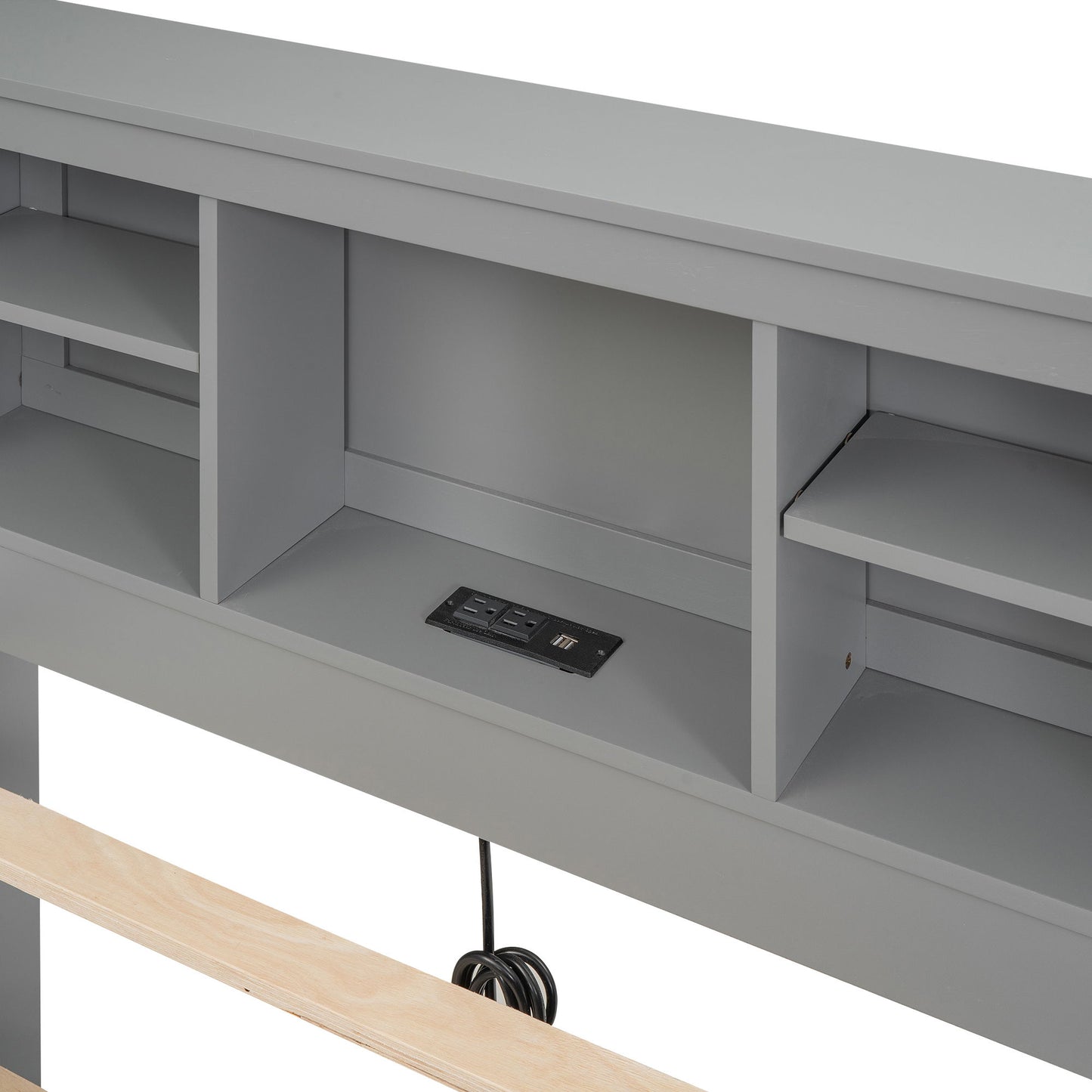 Platform Bed With Storage Headboard, USB, Trundle And 3 Drawers - The Sleep Loft - Online Mattress Showroom NYC