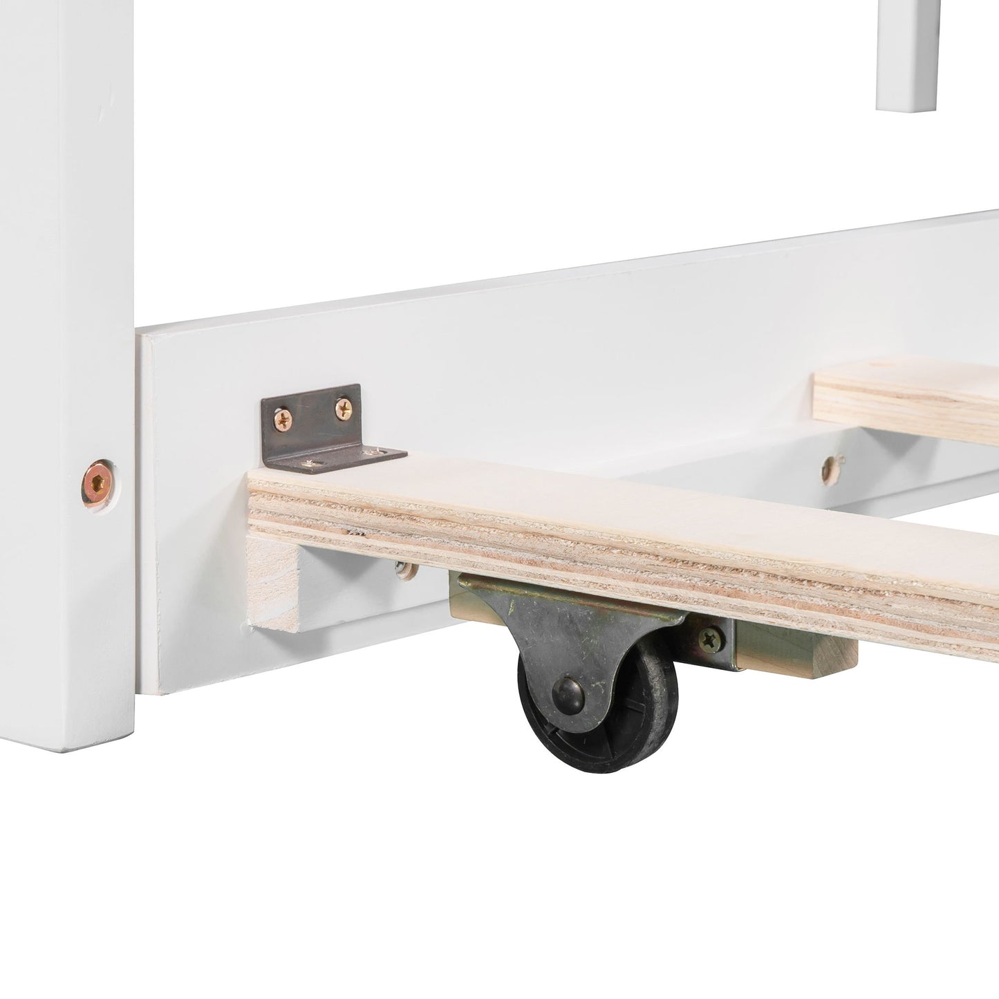 L Shaped Platform Bed With Trundle And Drawers Linked With Built In Desk - The Sleep Loft - Online Mattress Showroom NYC