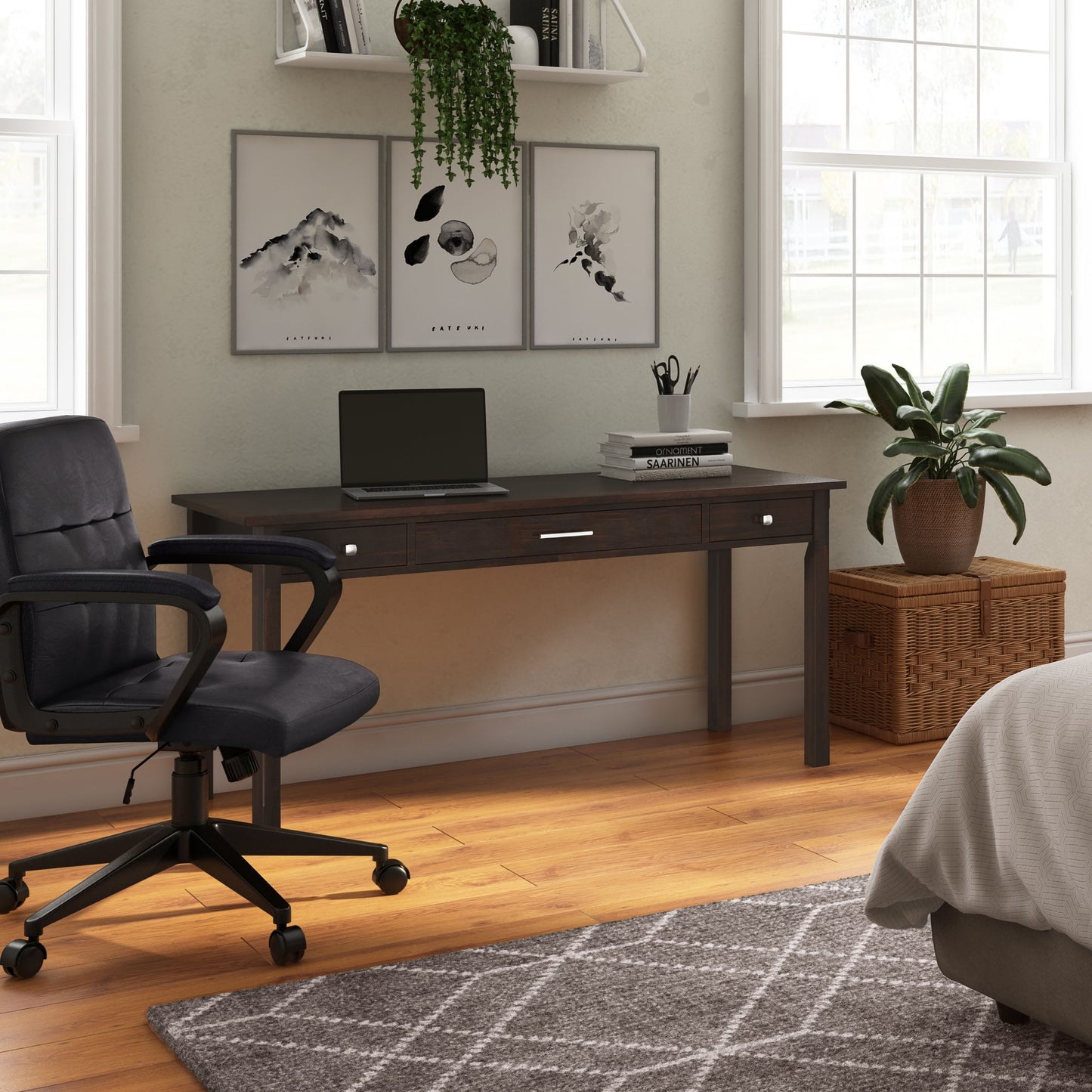 Avalon - Large Desk - Tobacco Brown - The Sleep Loft - Online Mattress Showroom NYC