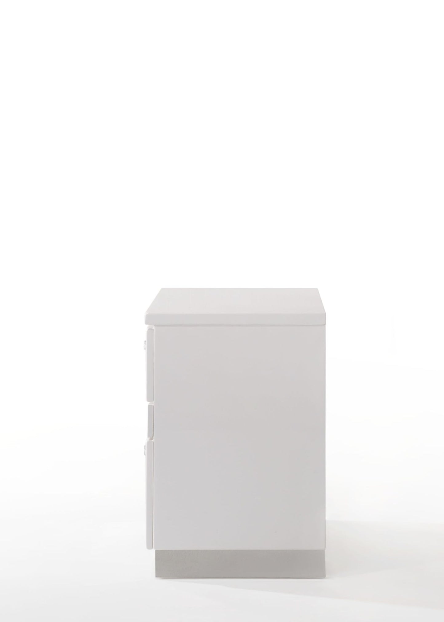 Naima II - High Gloss Nightstand - White - The Sleep Loft - Online Mattress Showroom NYC