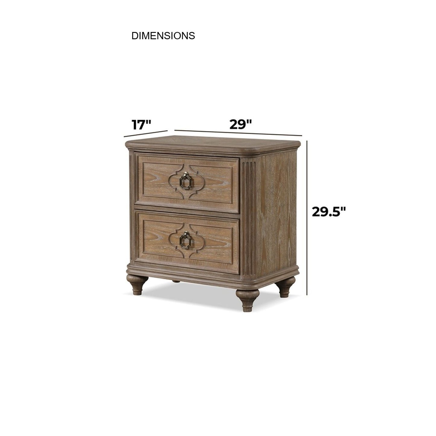 1 Piece Nightstand, Bedside Table With USB A And USB C Ports - Oak / Rustic - The Sleep Loft - Online Mattress Showroom NYC
