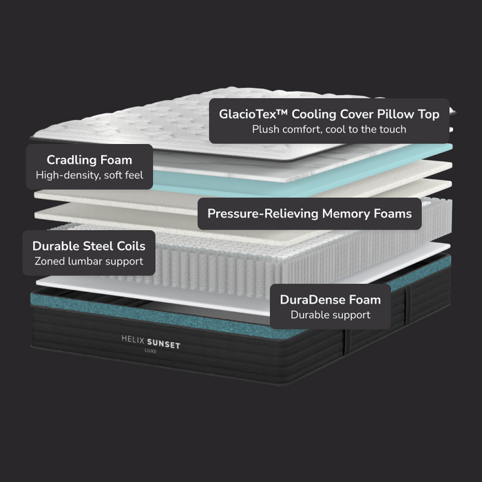 Helix Sunset Luxe Mattress - Includes TENCEL™ Cover - The Sleep Loft - Online Mattress Showroom NYC
