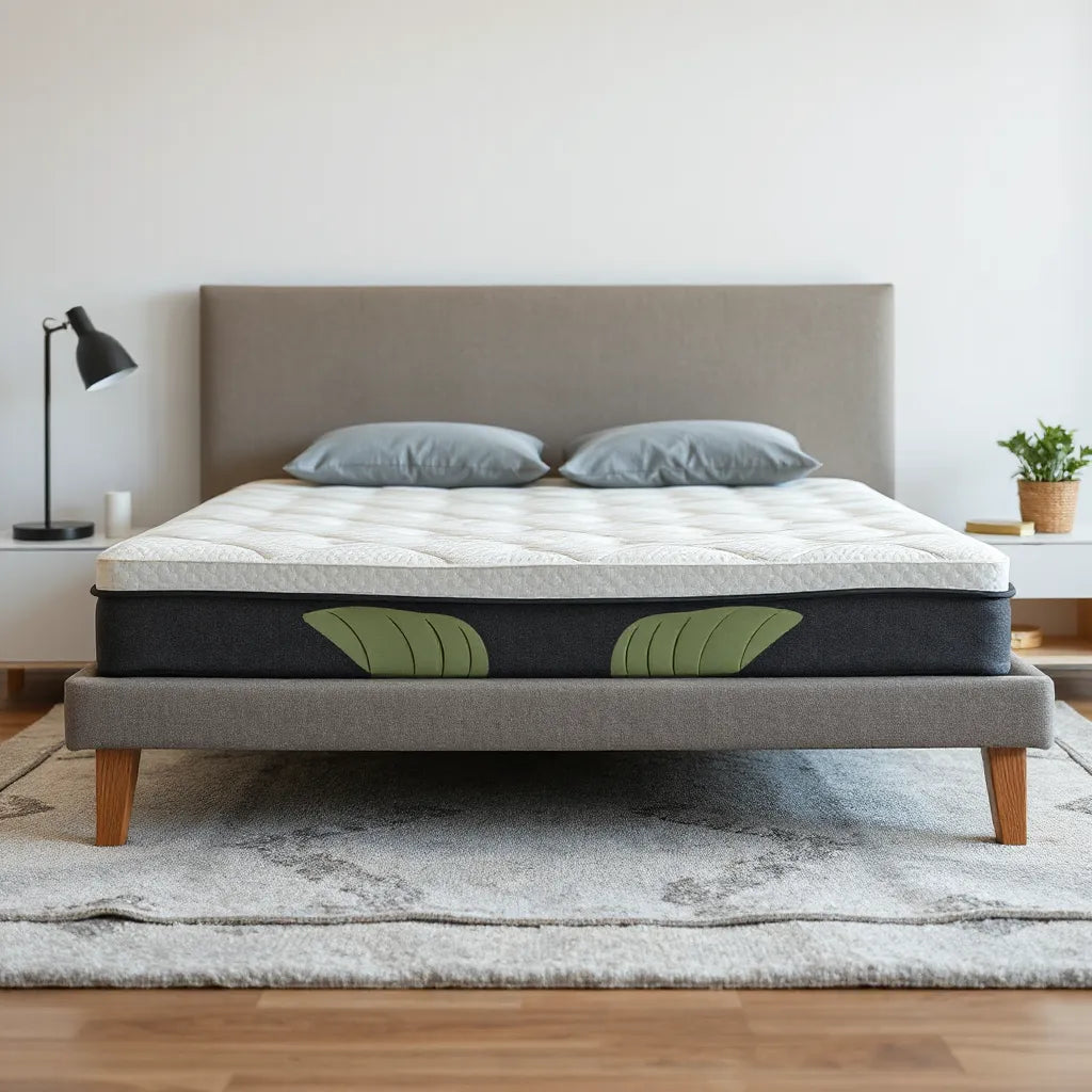 Zoned lumbar support mattress with enhanced comfort zones around the lower back area