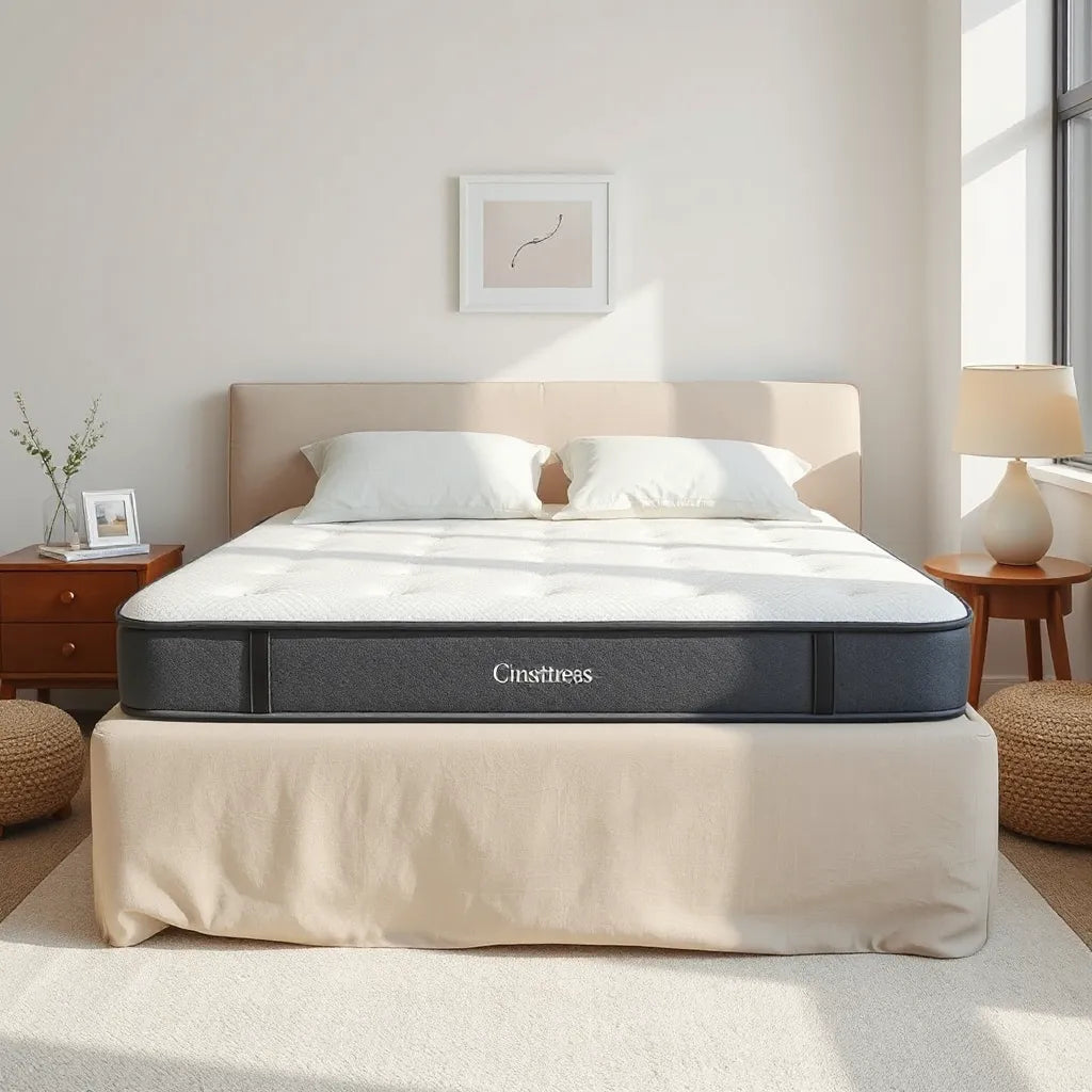 Medium-firm supportive bed setup designed for comfortable, long-lasting sleep